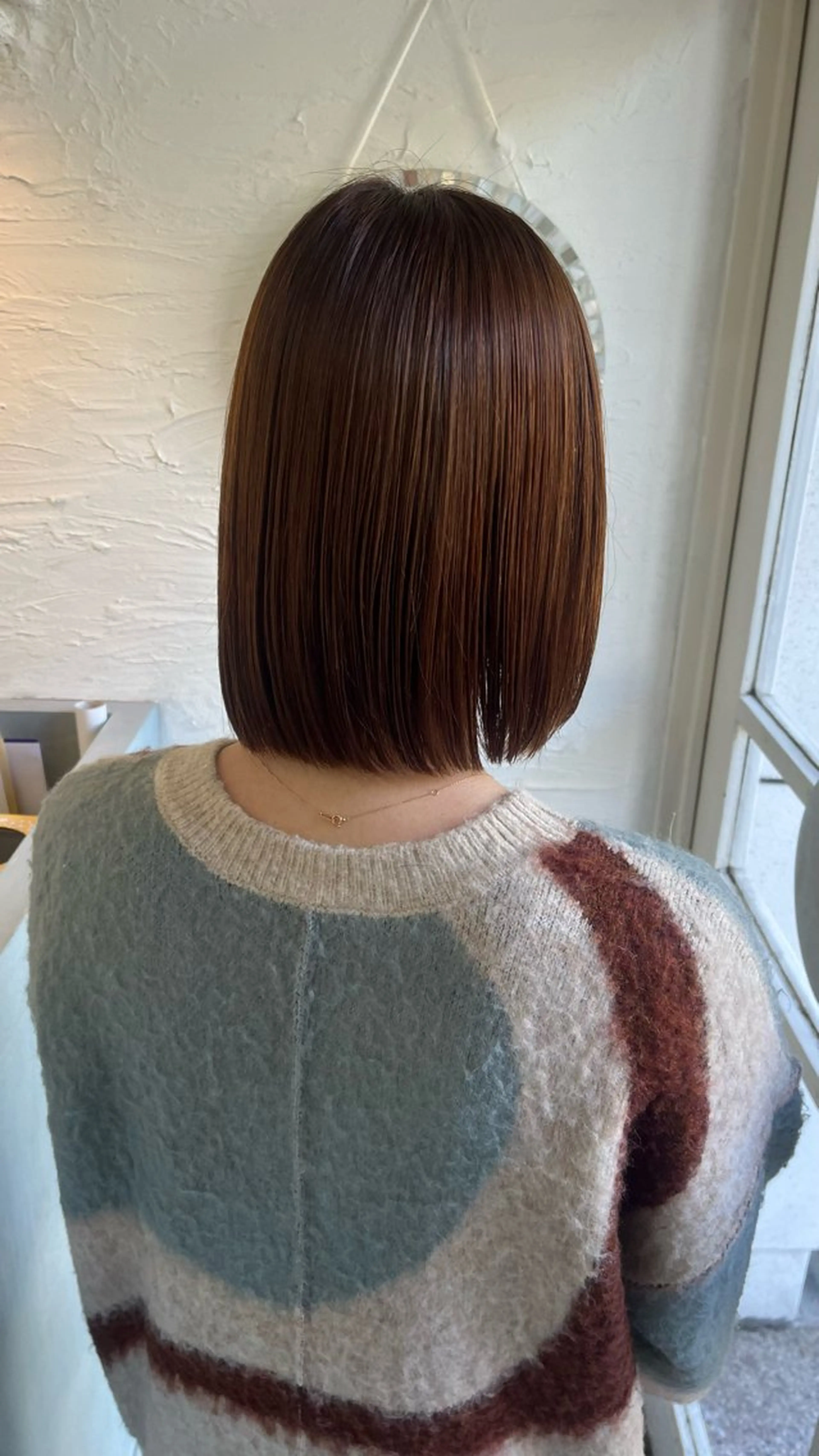 ミディアム 縮毛矯正 中村 桃子のヘアスタイル