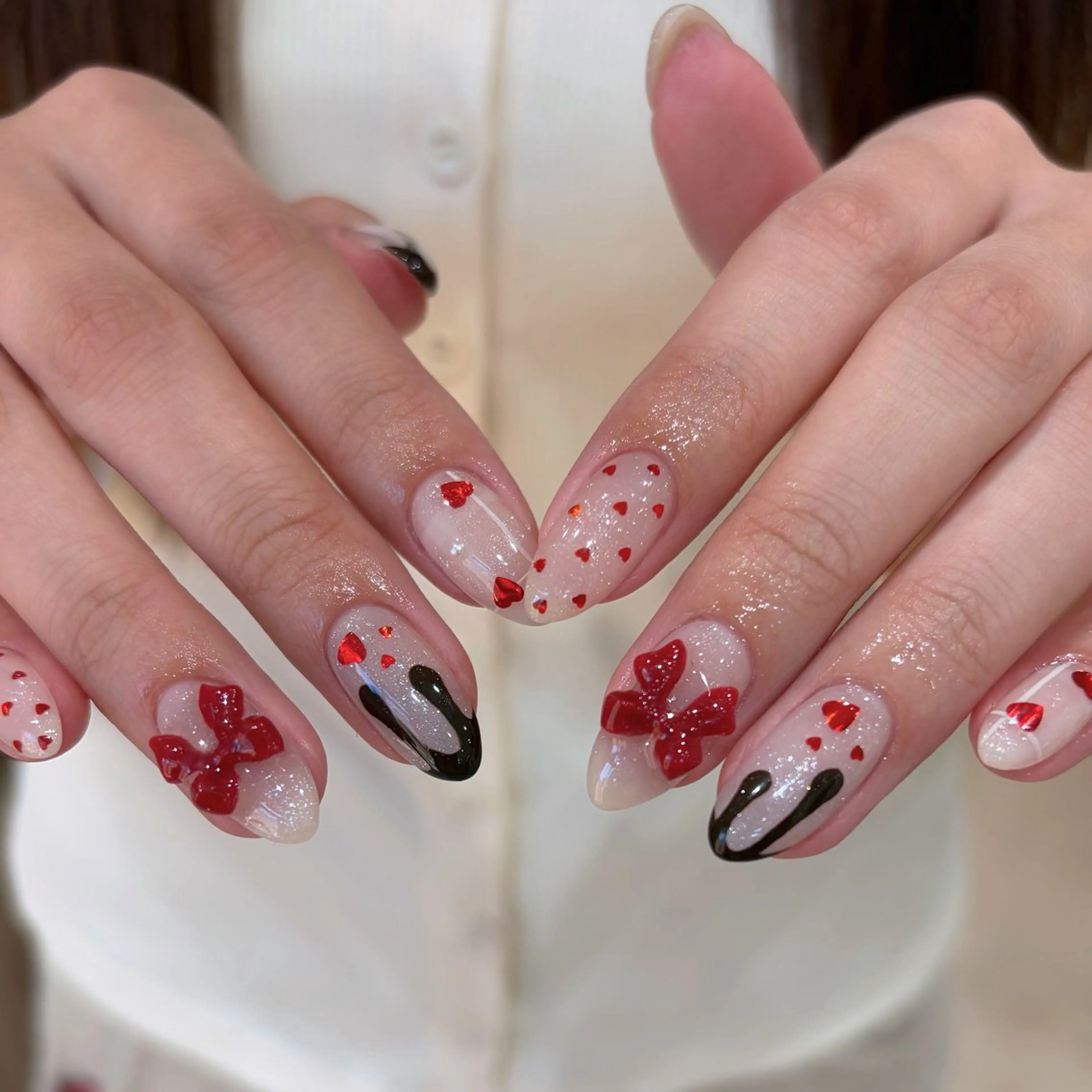 ネイル バレンタイン ハンドネイル Chipieee manamiのネイルデザイン