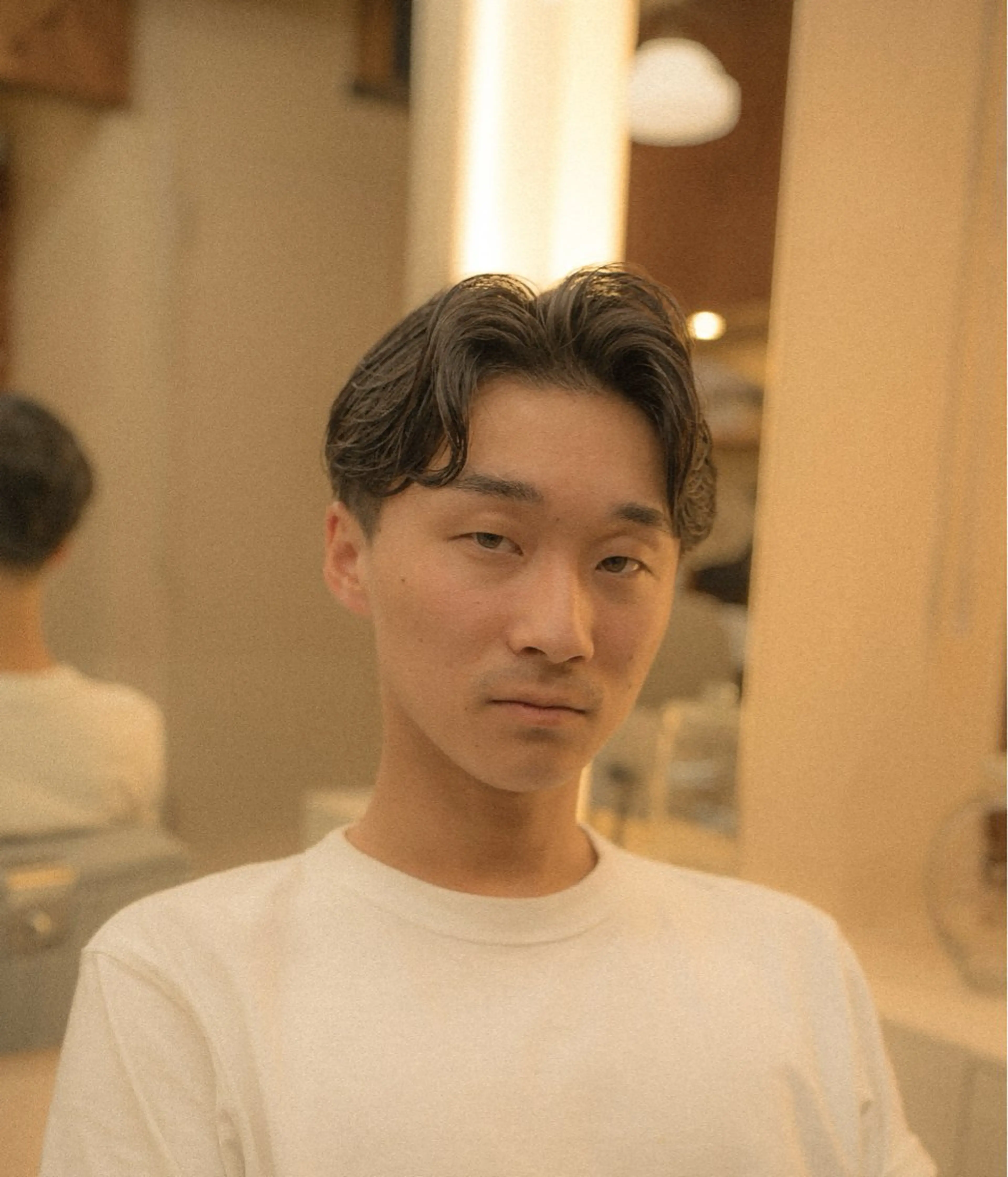 ショート カラー パーマ メンズ センターパート メンズパーマ 🔗メンズサロン🔗 Kieのヘアスタイル