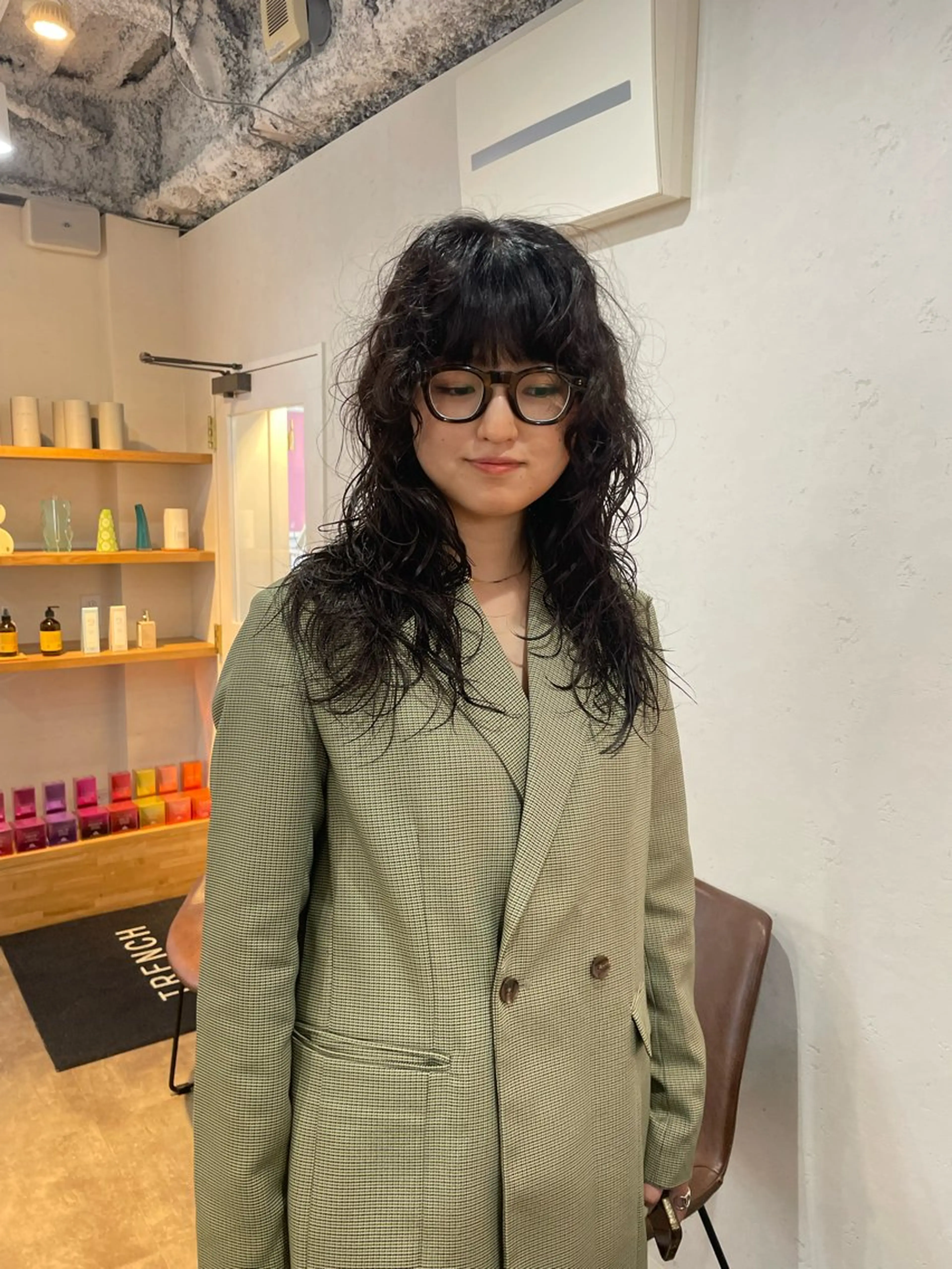 ロング カラー パーマ ロング 高田 翔平のヘアスタイル