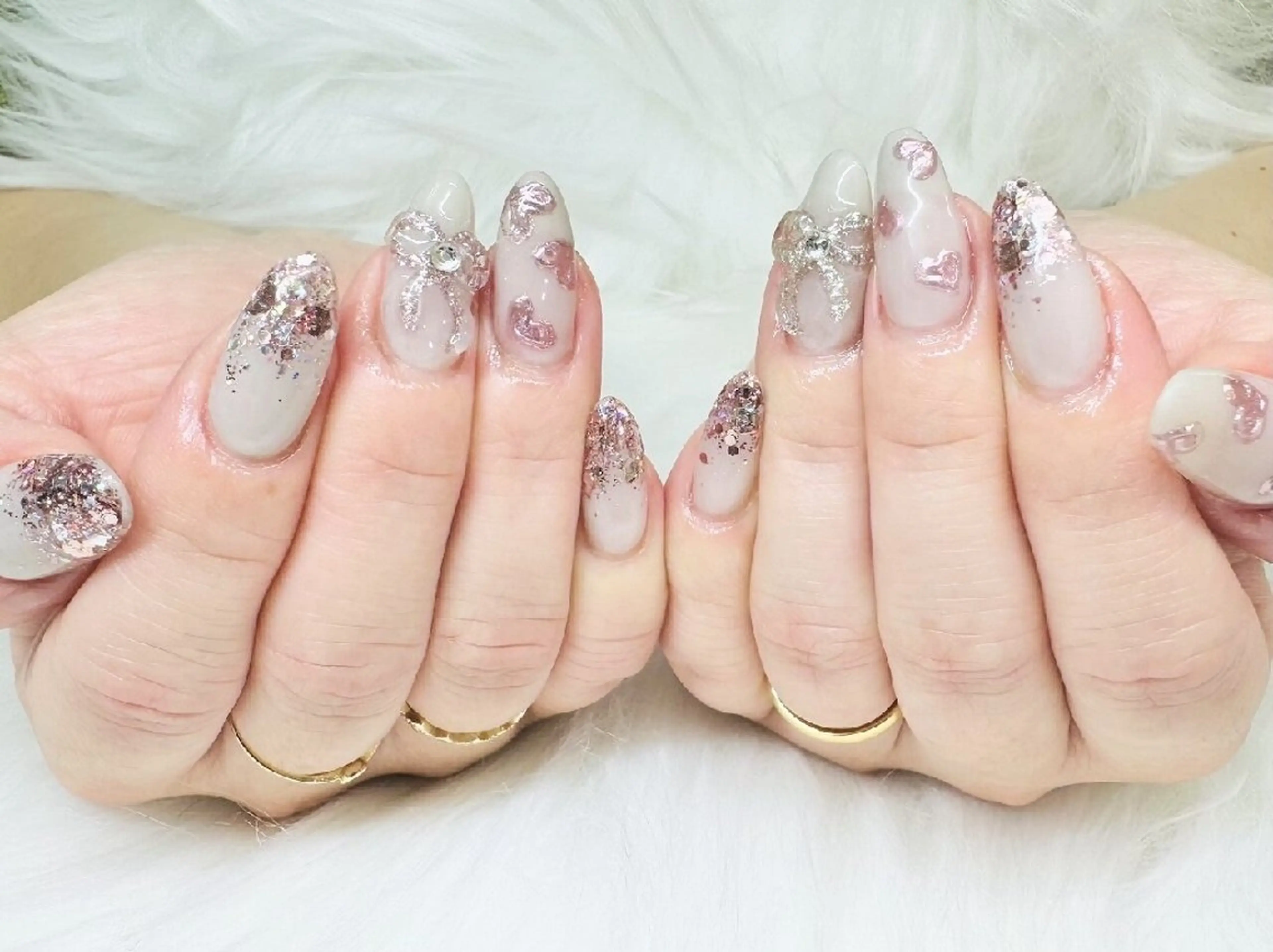 ネイル グラデーション リボン ハンドネイル Mxx[ミクス] Horigomeのネイルデザイン