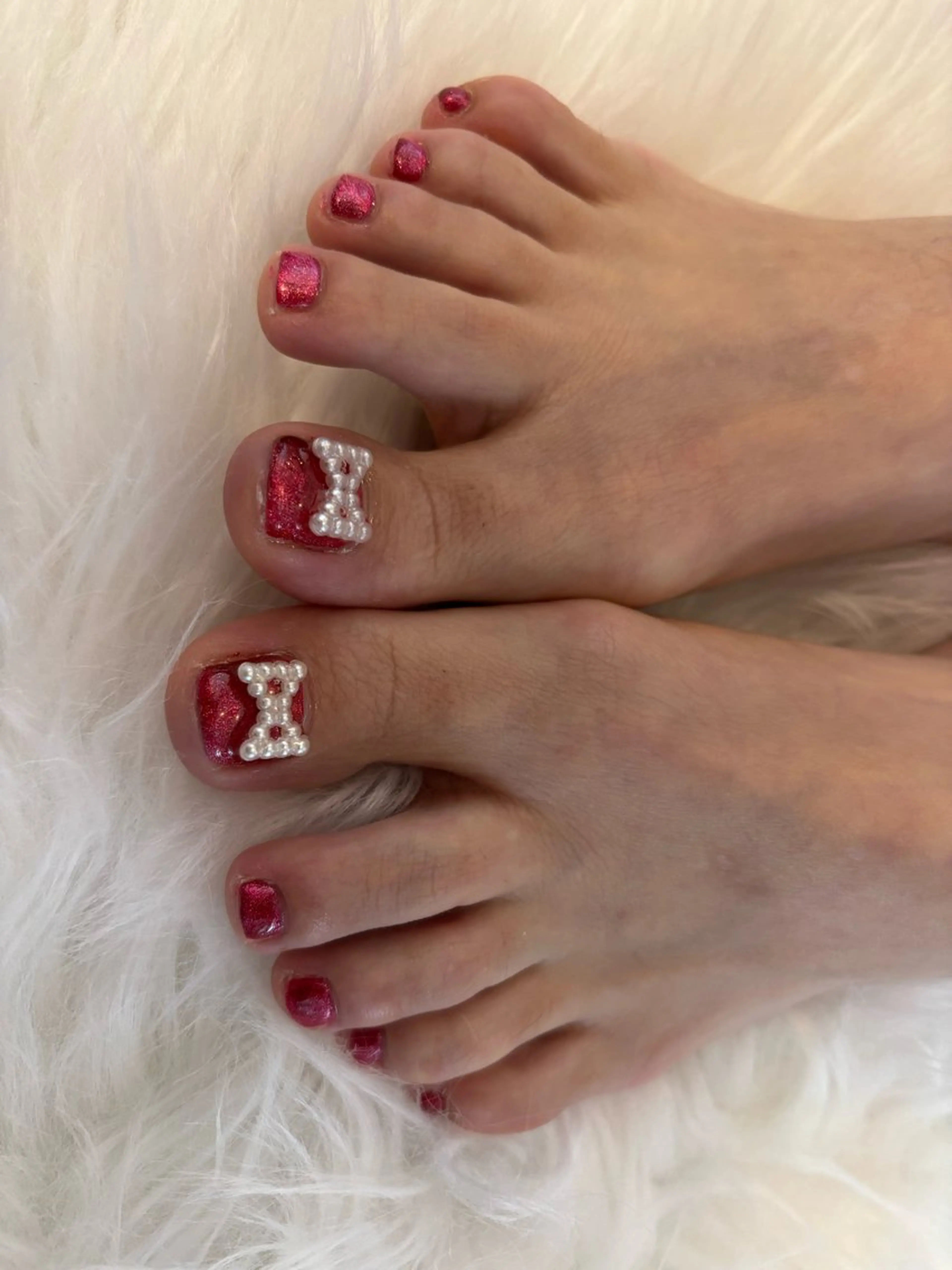 ネイル フットネイル マグネットネイル komohana salon🌺のネイルデザイン