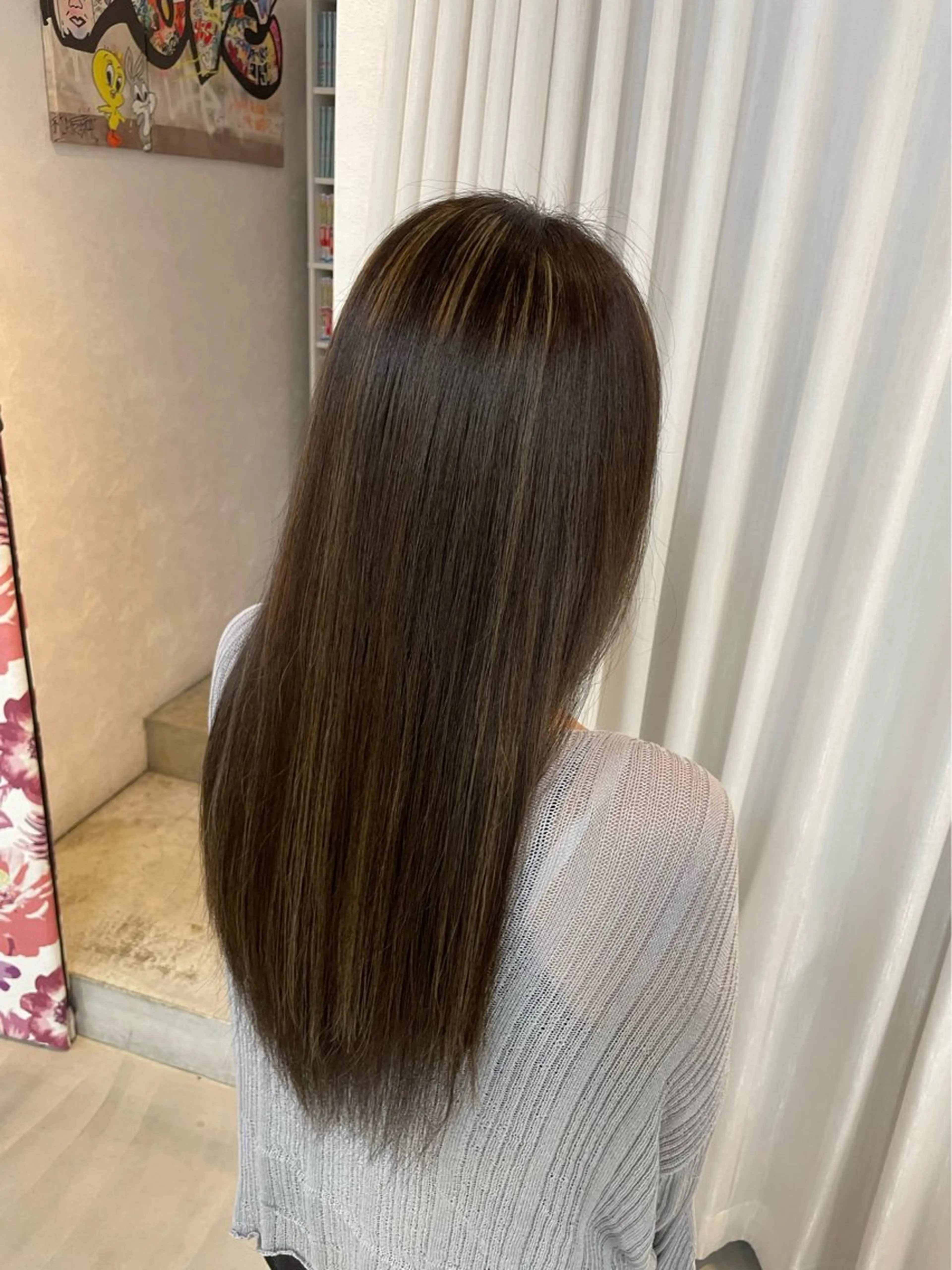 ロング カラー ハイライトカラー ハイライト 安井まゆ _Box mico.のヘアスタイル