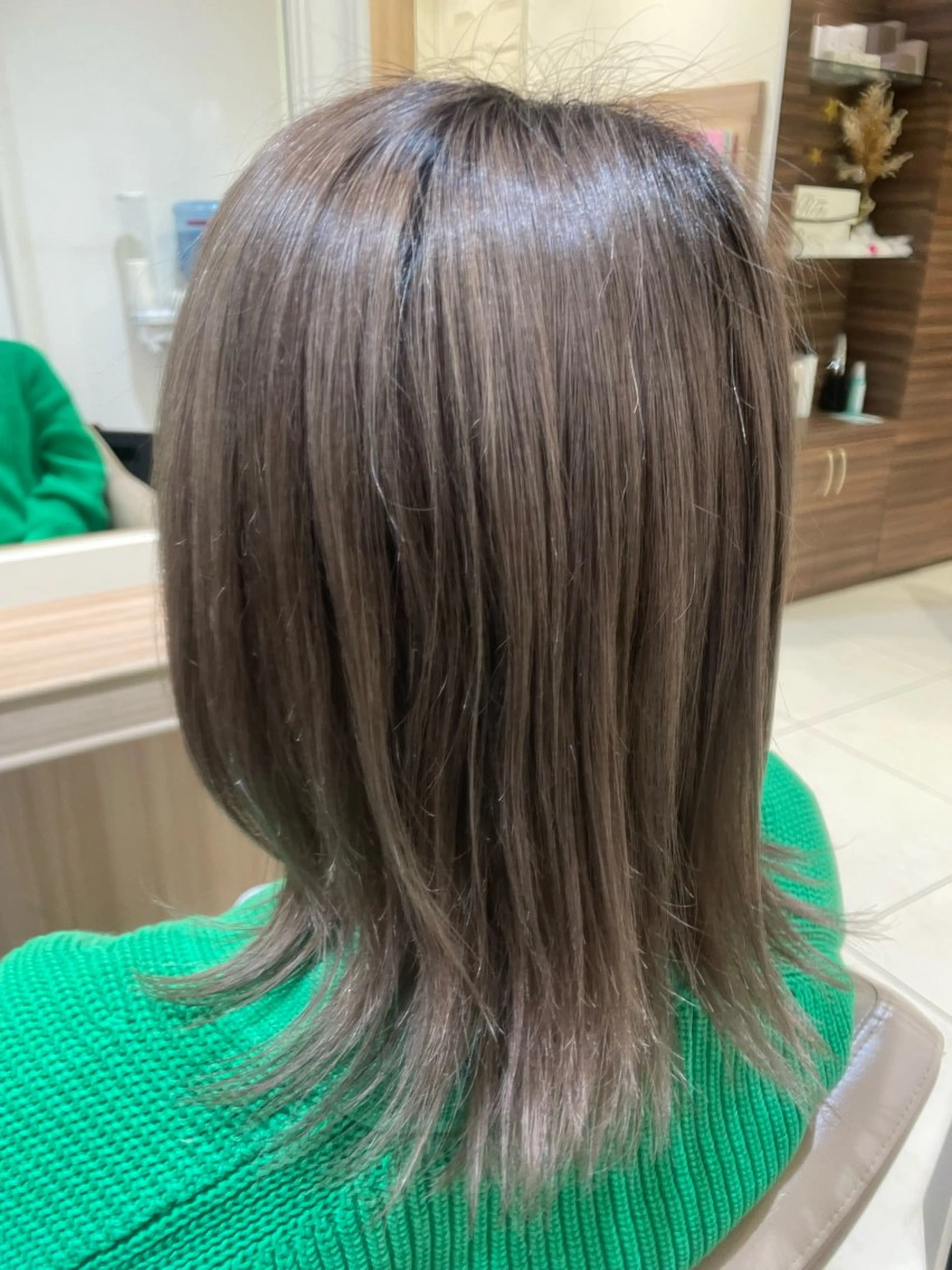 ミディアム カラー カット ヘアカラー トリートメント 韓国ヘアメイク🎀/ 縮毛矯正✨山本媛香のヘアスタイル