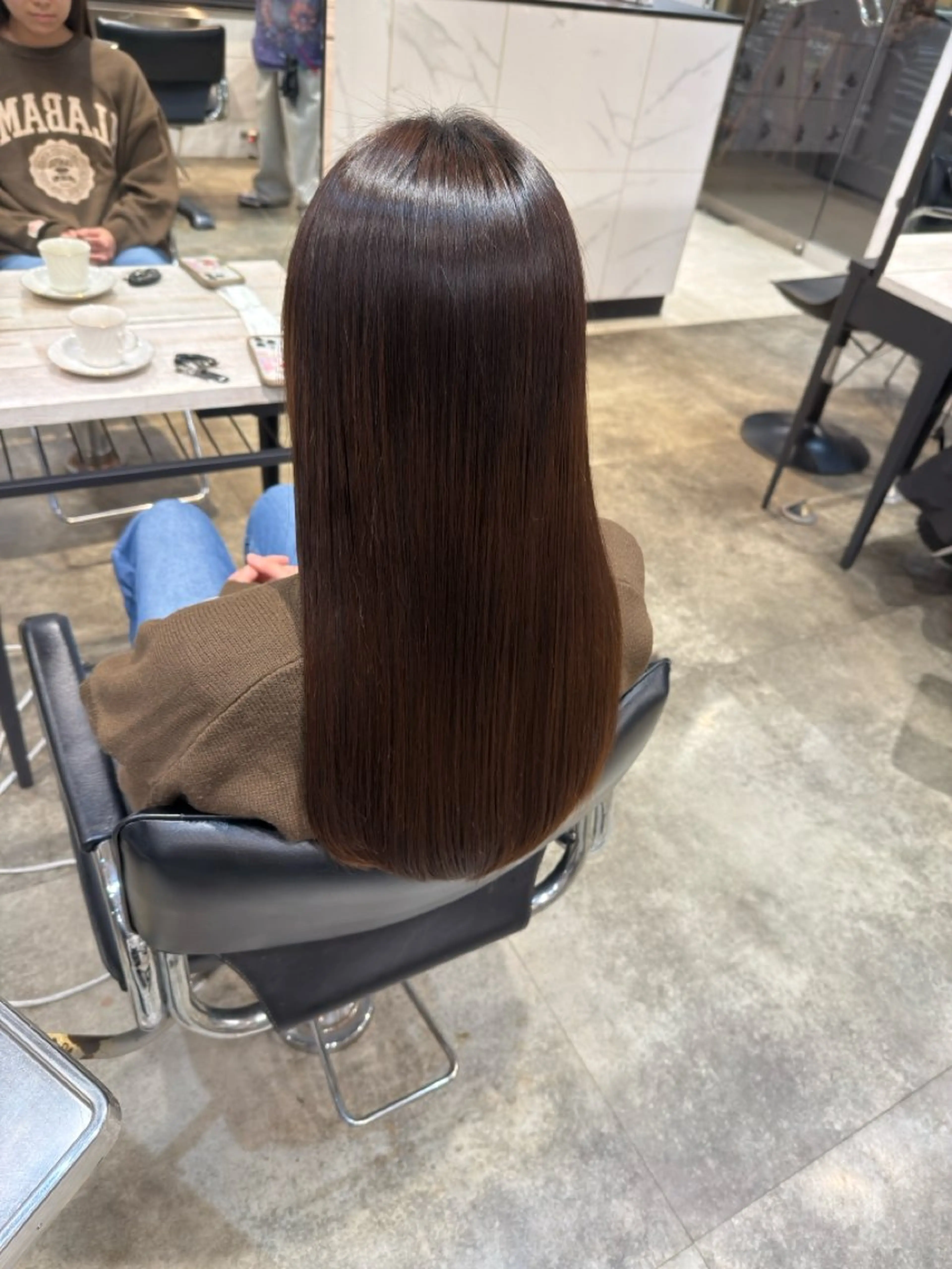 ロング 伸ばしかけ 縮毛矯正 lutia池袋 momoka⠀のヘアスタイル