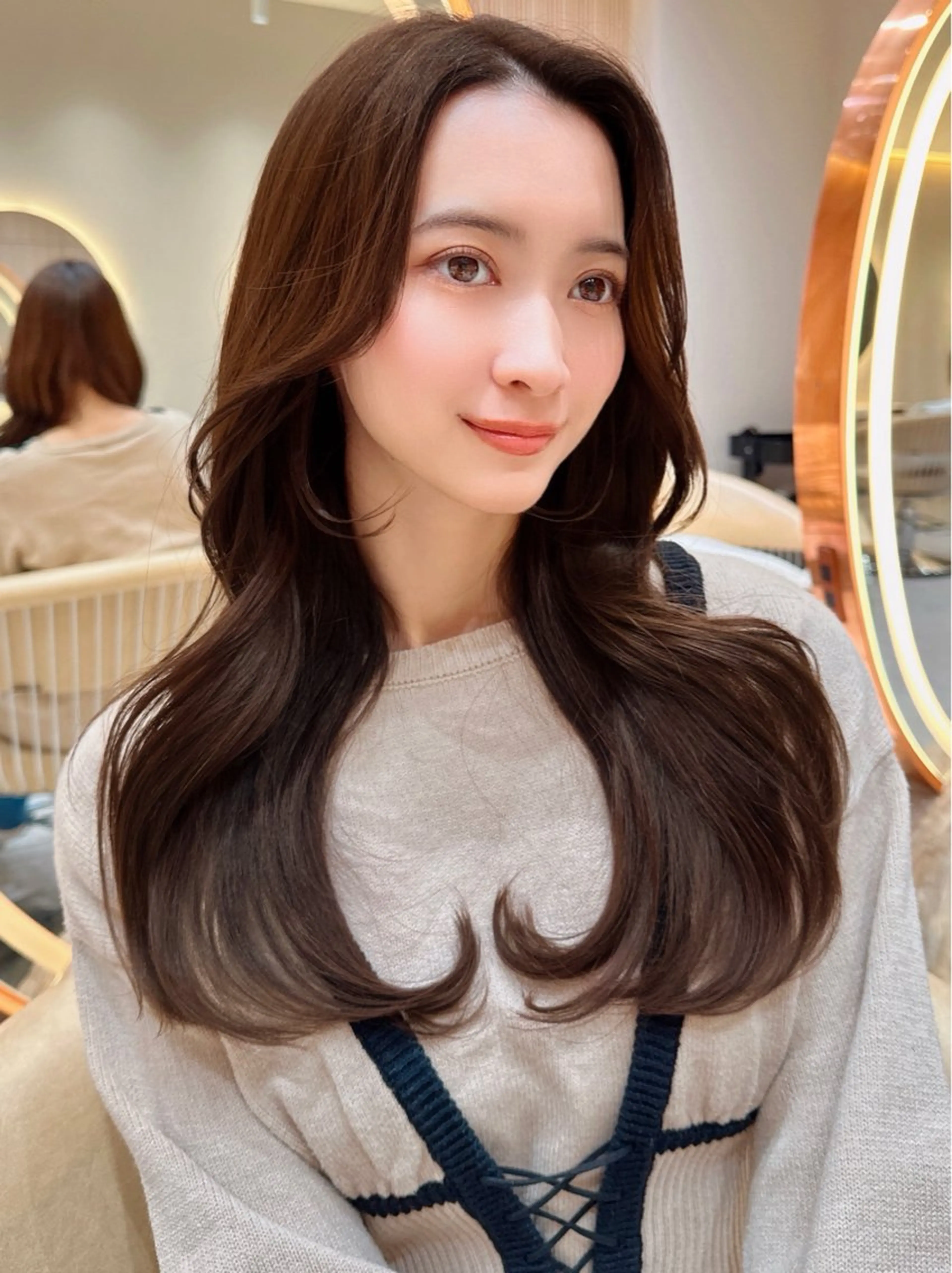 セミロング カラー カット ヘアカラー トリートメント レイヤー❣️縮毛矯 川村利幸のヘアスタイル
