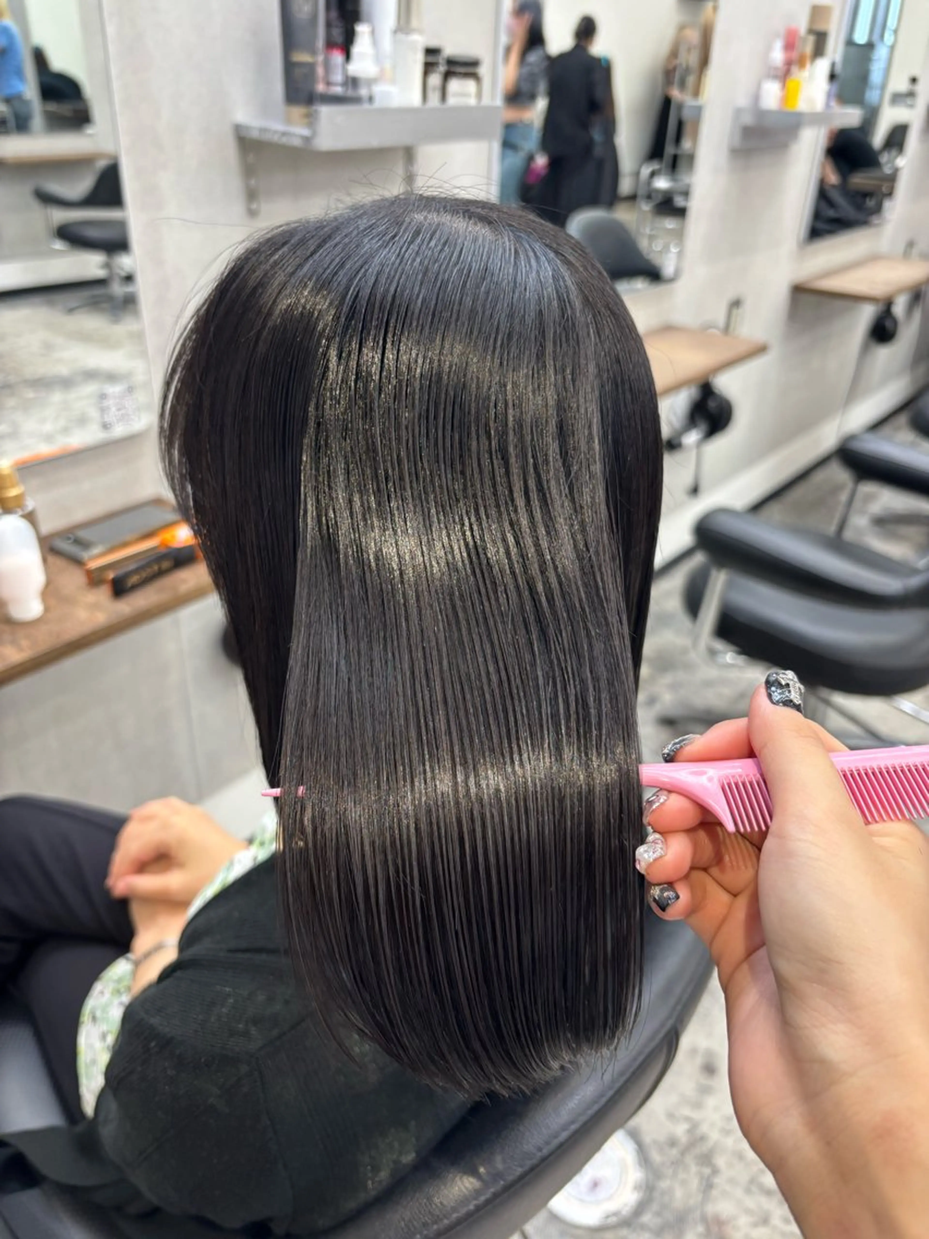 ミディアム カラー カット￥1100 🎀Yuri︎のヘアスタイル