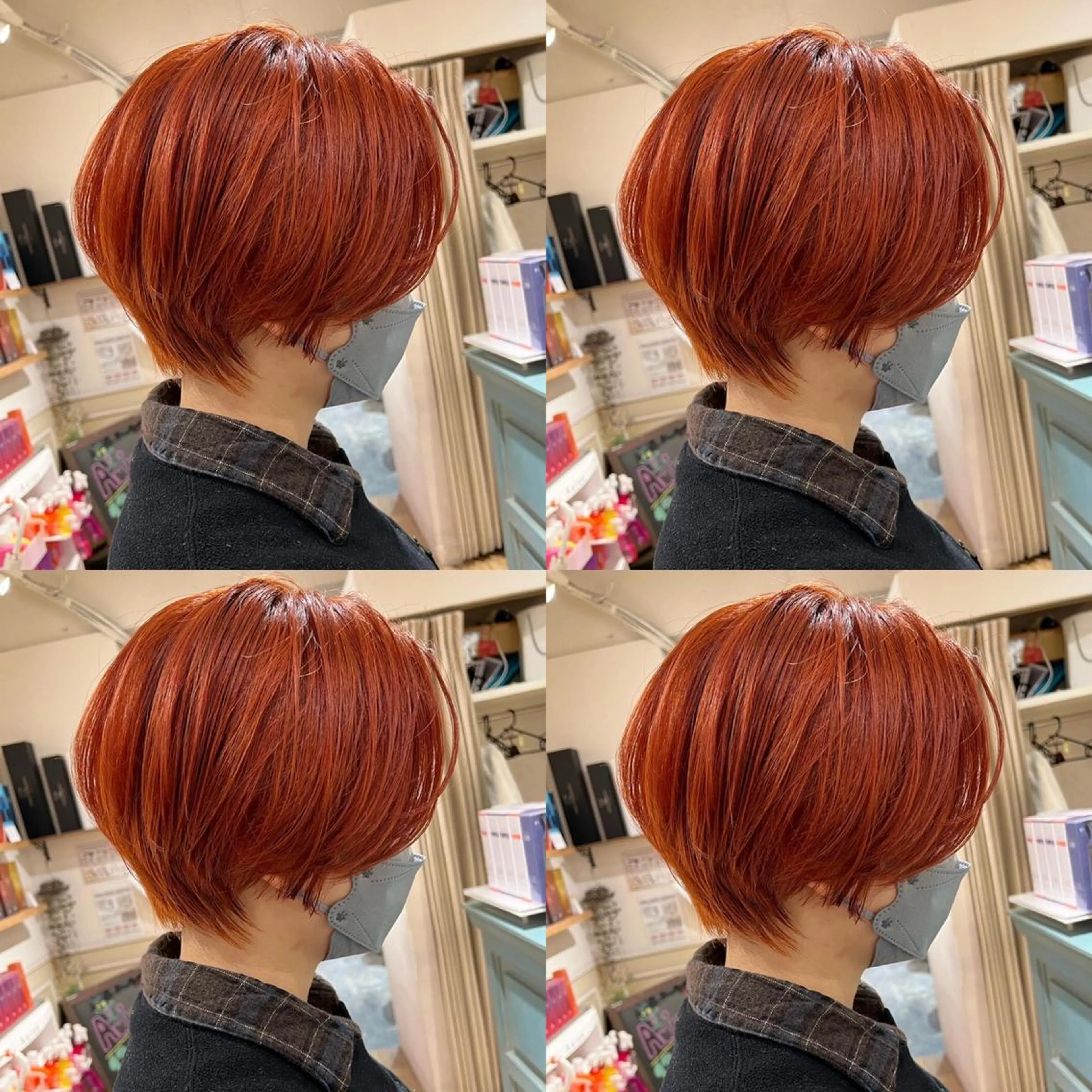 ショート カラー オレンジ レイヤー×艶髪特化 マネージャー安藤光司のヘアスタイル