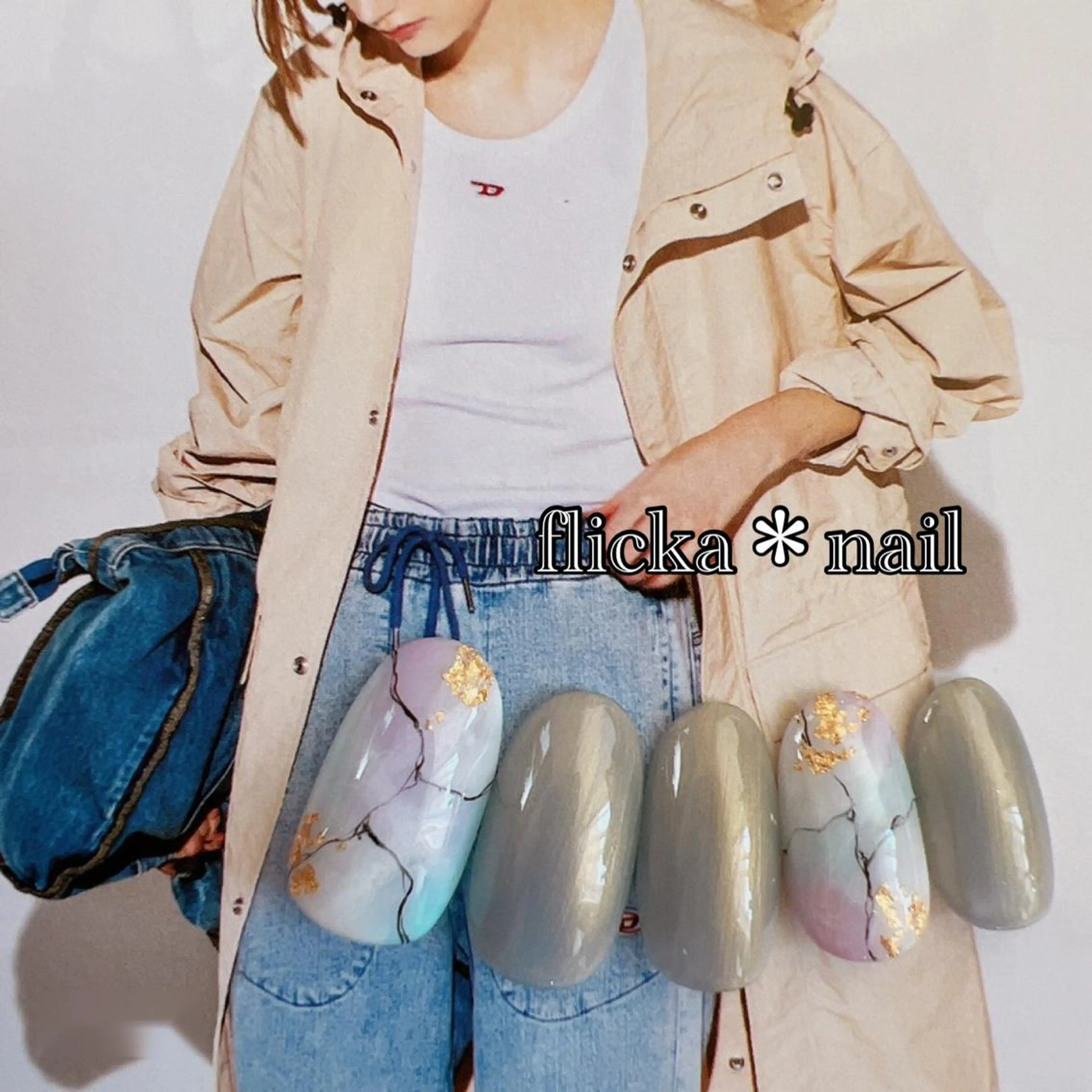 ネイル 大理石ネイル(マーブル) ハンドネイル flicka＊nail所属・flicka* nailのネイルデザイン