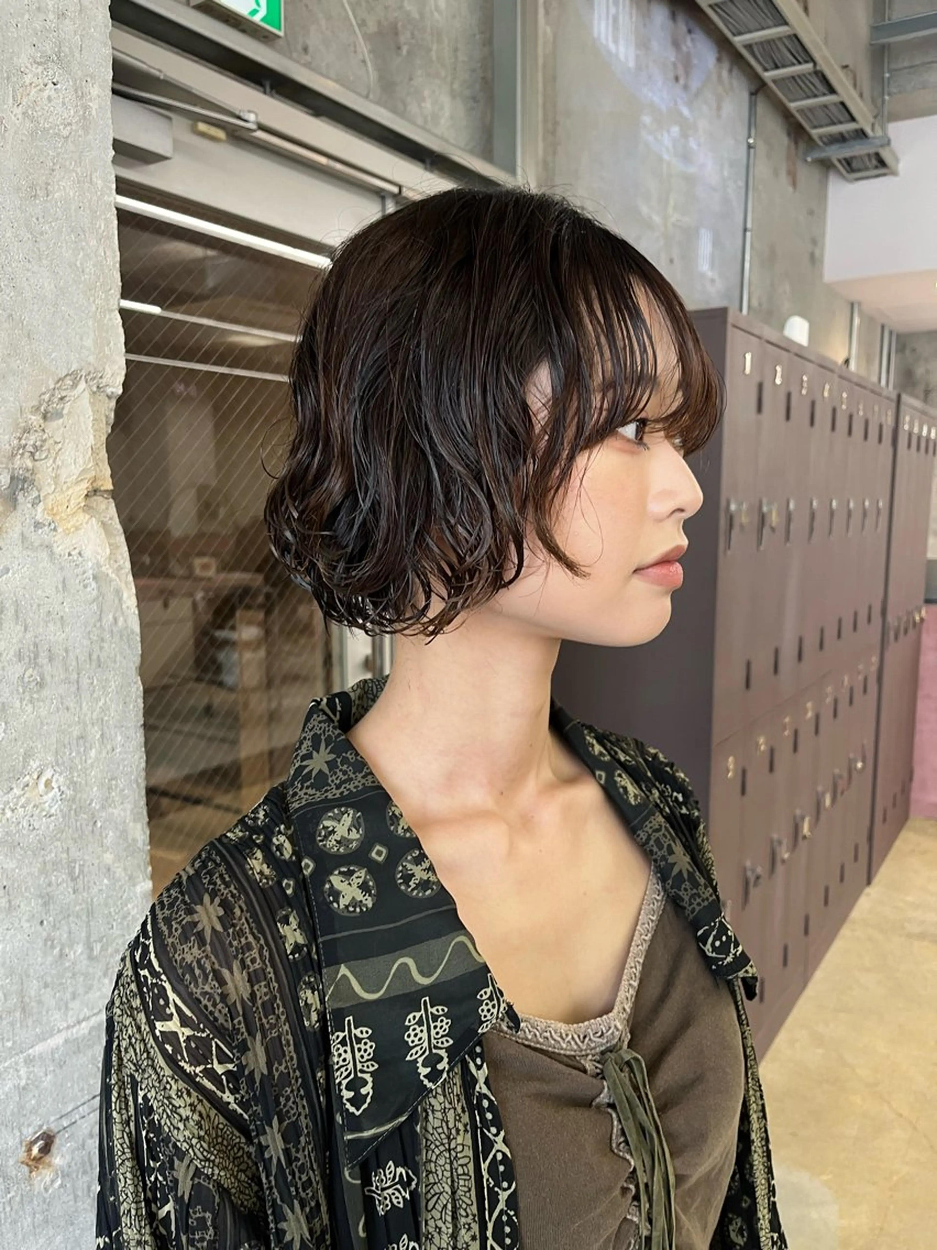 ミディアム カット パーマ 森綱 悠 /栄/ショートのヘアスタイル