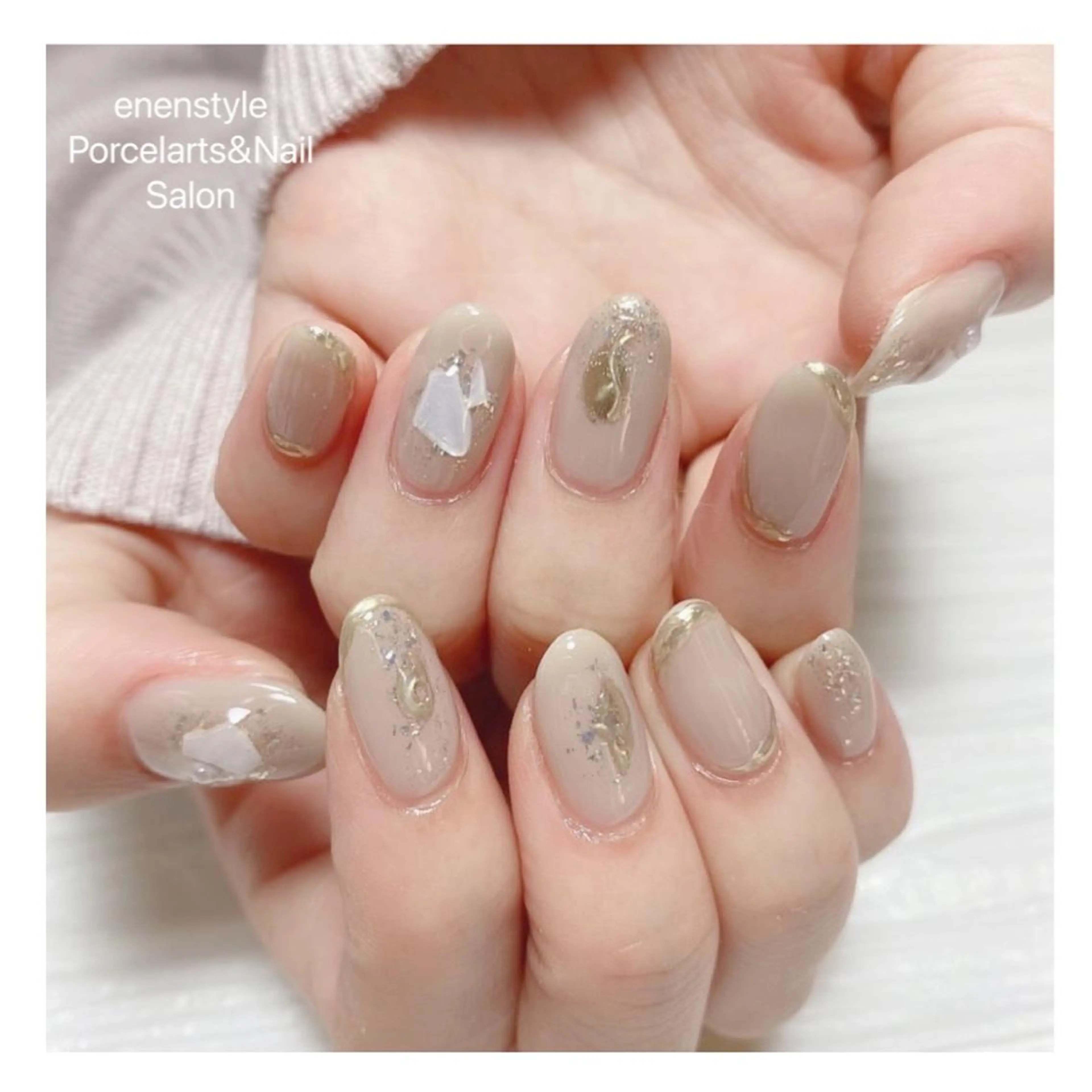 ミディアム ネイル ハンドネイル 👑enen style👑のネイルデザイン