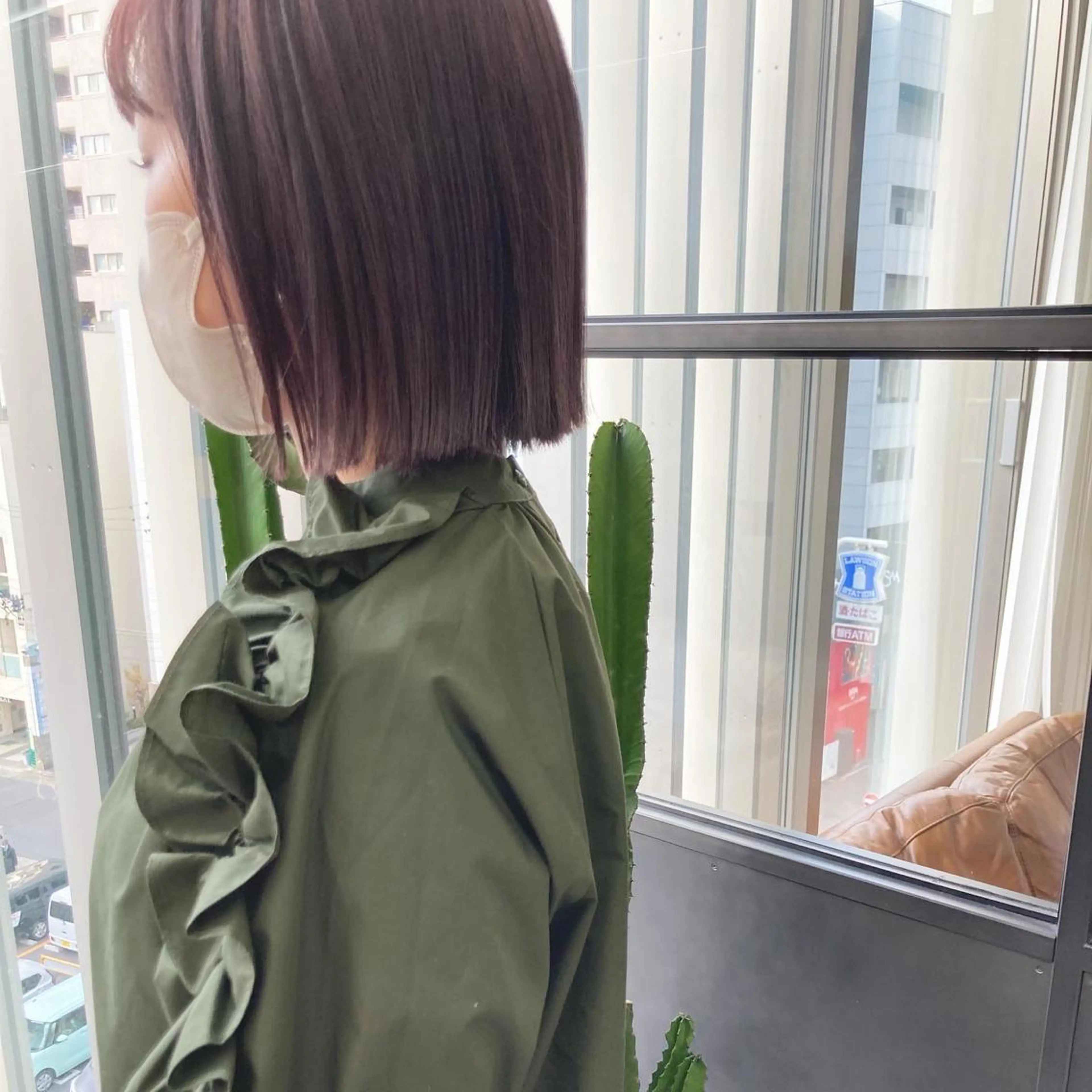 ミディアム カラー ブリーチ カット ヘアカラー トリートメント 小木曽智美 /ボブ/ショートのヘアスタイル