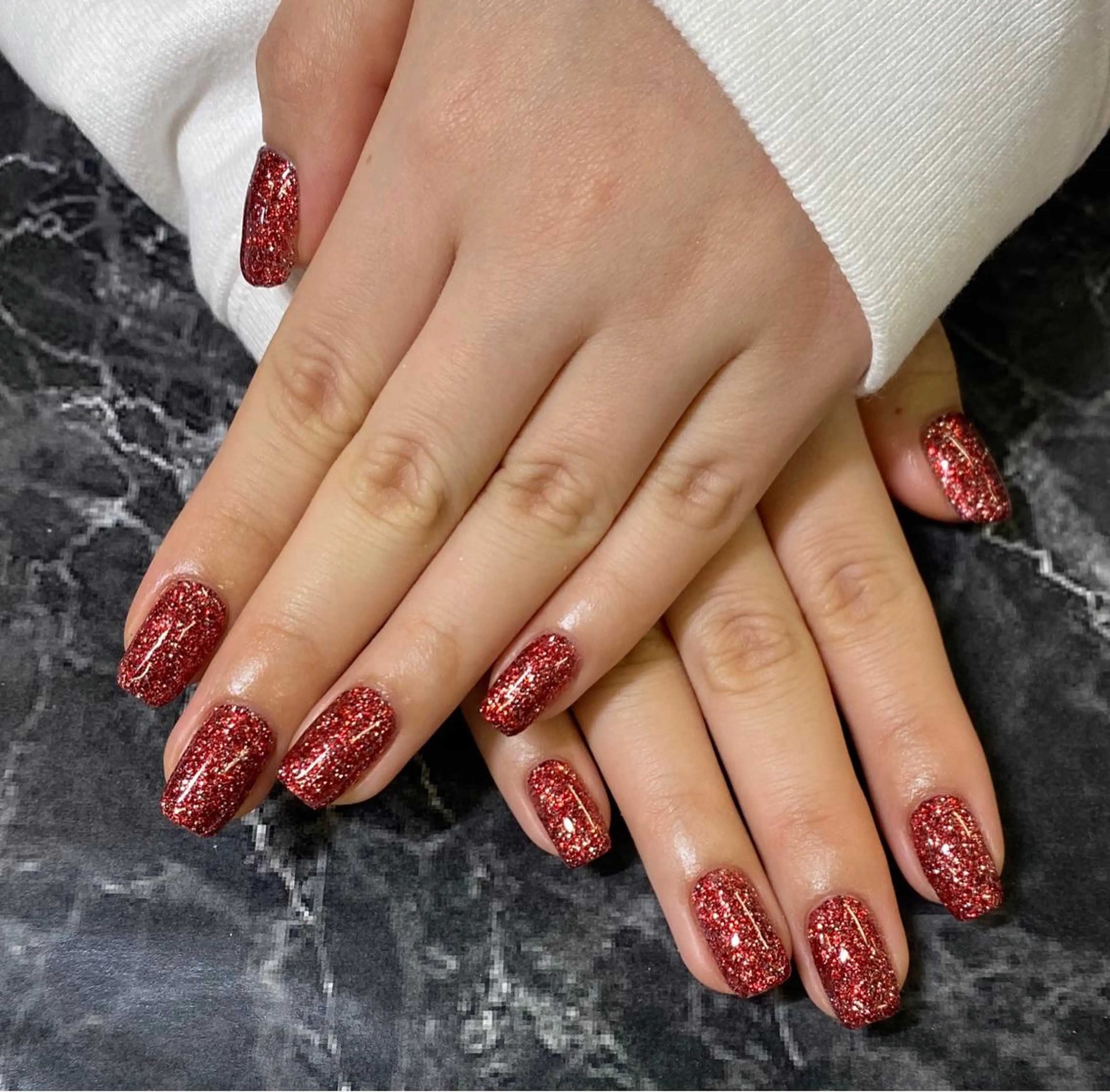 ネイル ラメ(グリッター) スクエアネイル 🌻ひまり🌻 ネイルのネイルデザイン