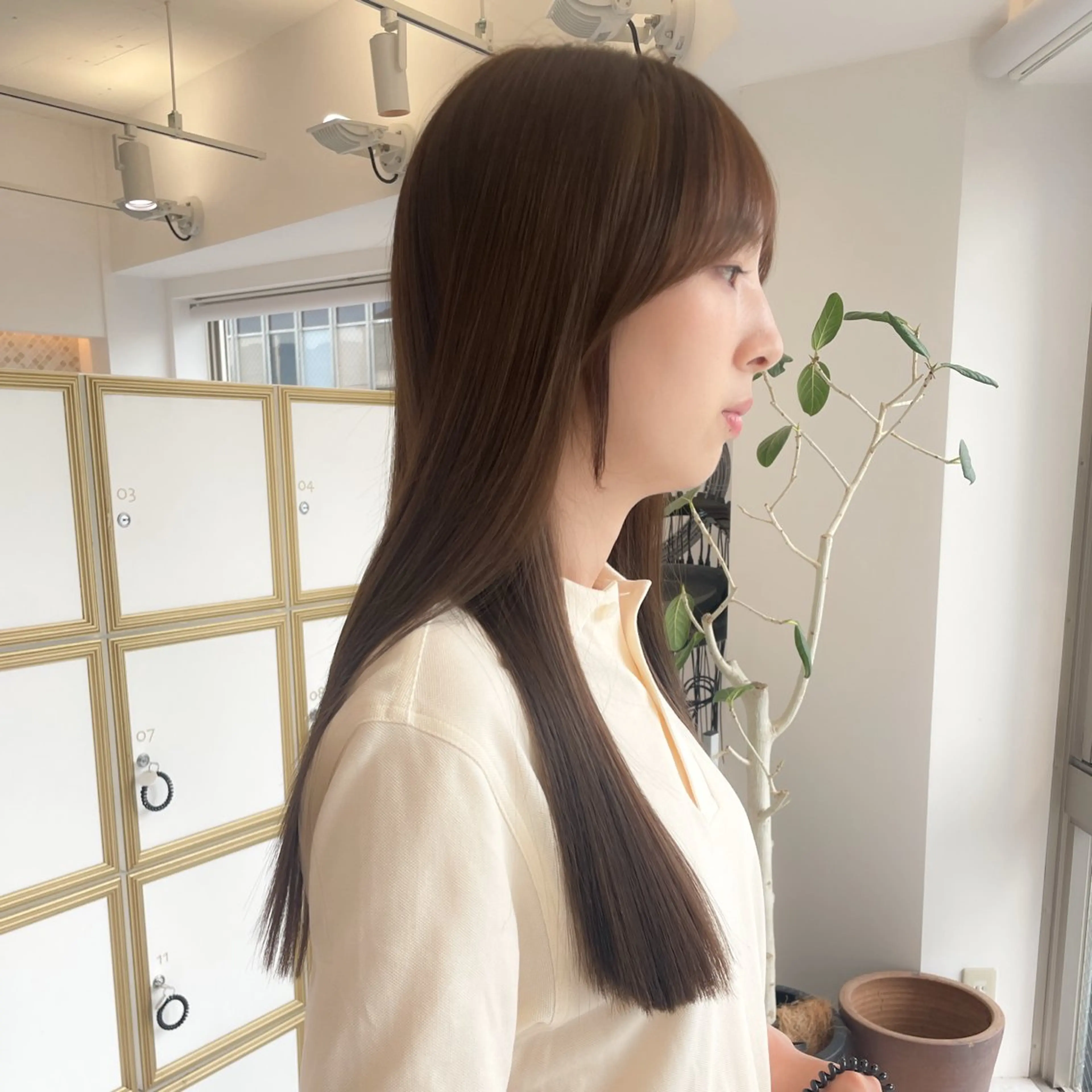 ロング カット ヘアカラー 似合わせヘア🤍 面田法子のヘアスタイル