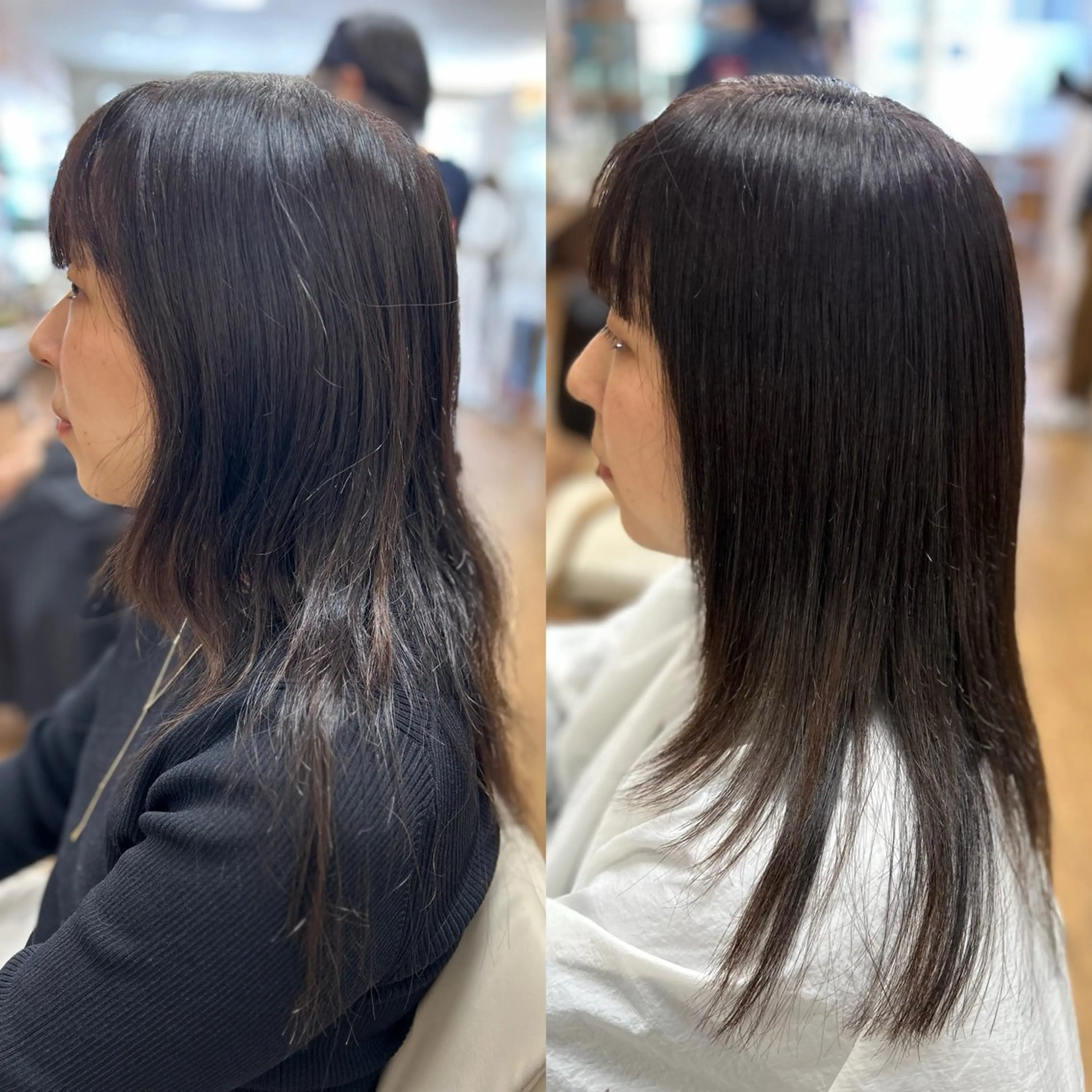 ロング パーマ 髪質改善 縮毛矯正 神谷 千明のヘアスタイル