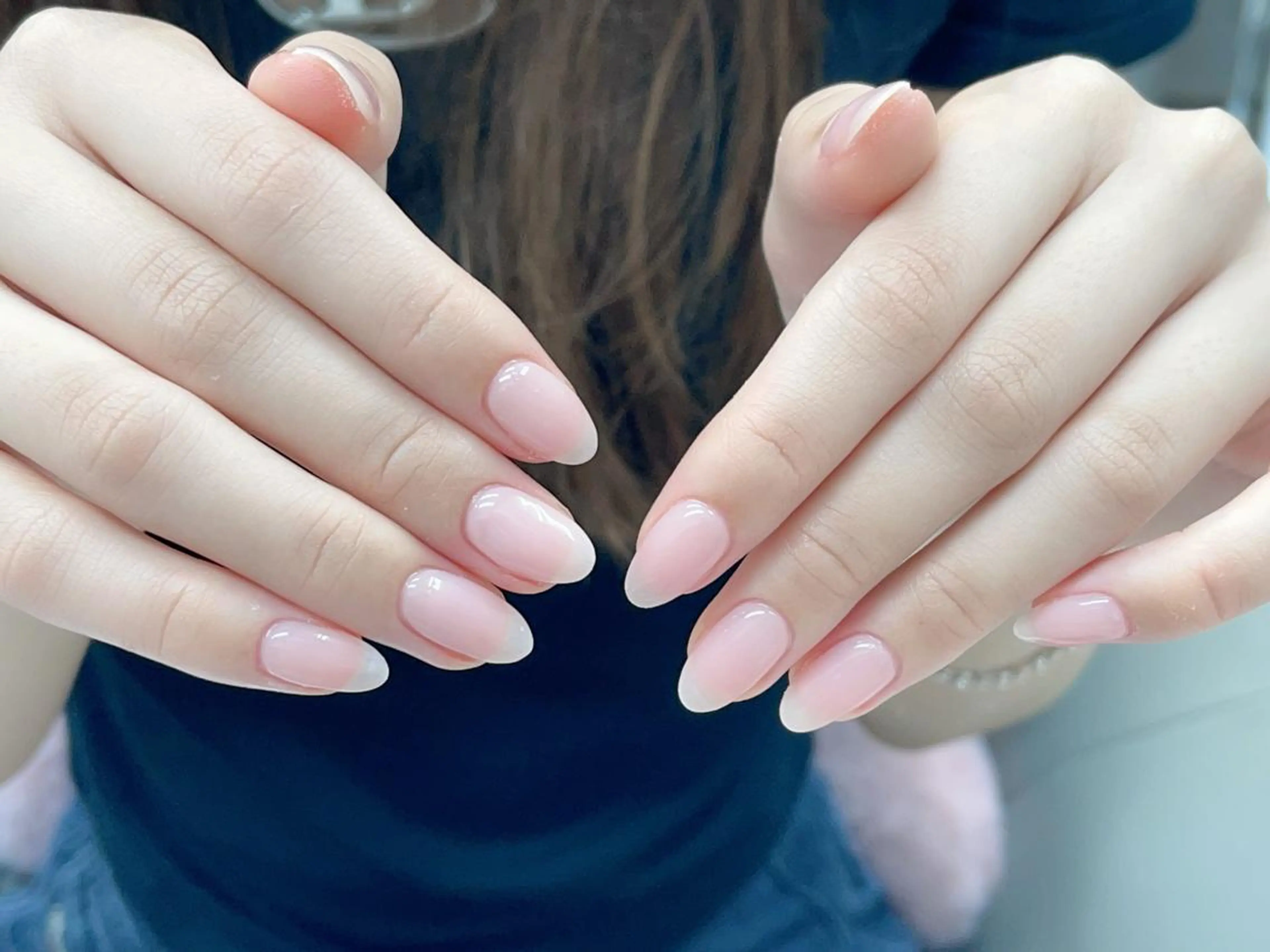 メンズ ネイル アートネイル フレンチネイル ジェルネイル キラキラネイル パラジェル Bloom kabukiのネイルデザイン