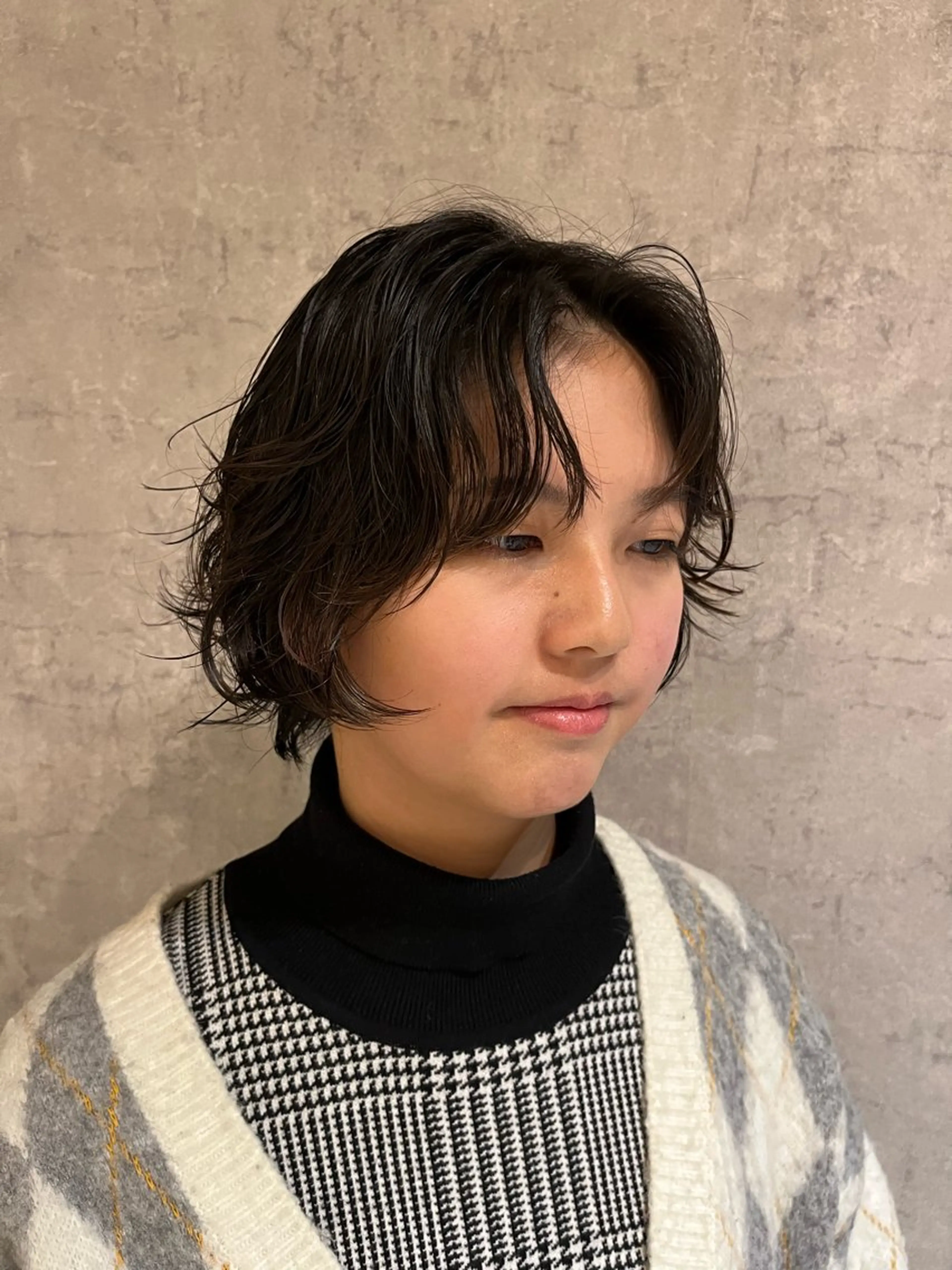 ミディアム パーマ ミディアムパーマ レイヤーカット ウルフカット FIX hair所属・FIX店長/名駅/ 国際センター/パーマのヘアスタイル