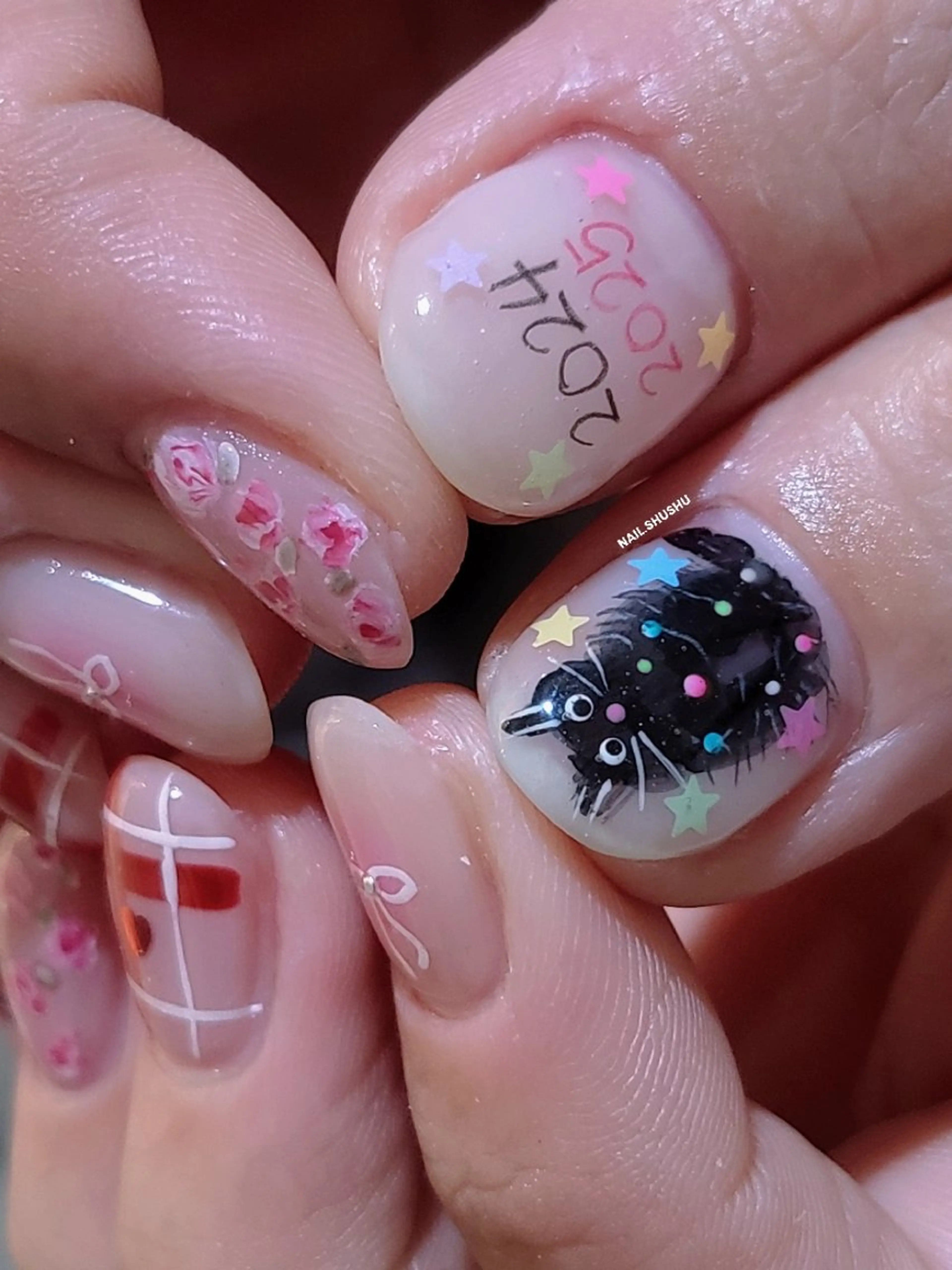 ネイル 3dパーツ/流行り 👧shushu❤️のネイルデザイン