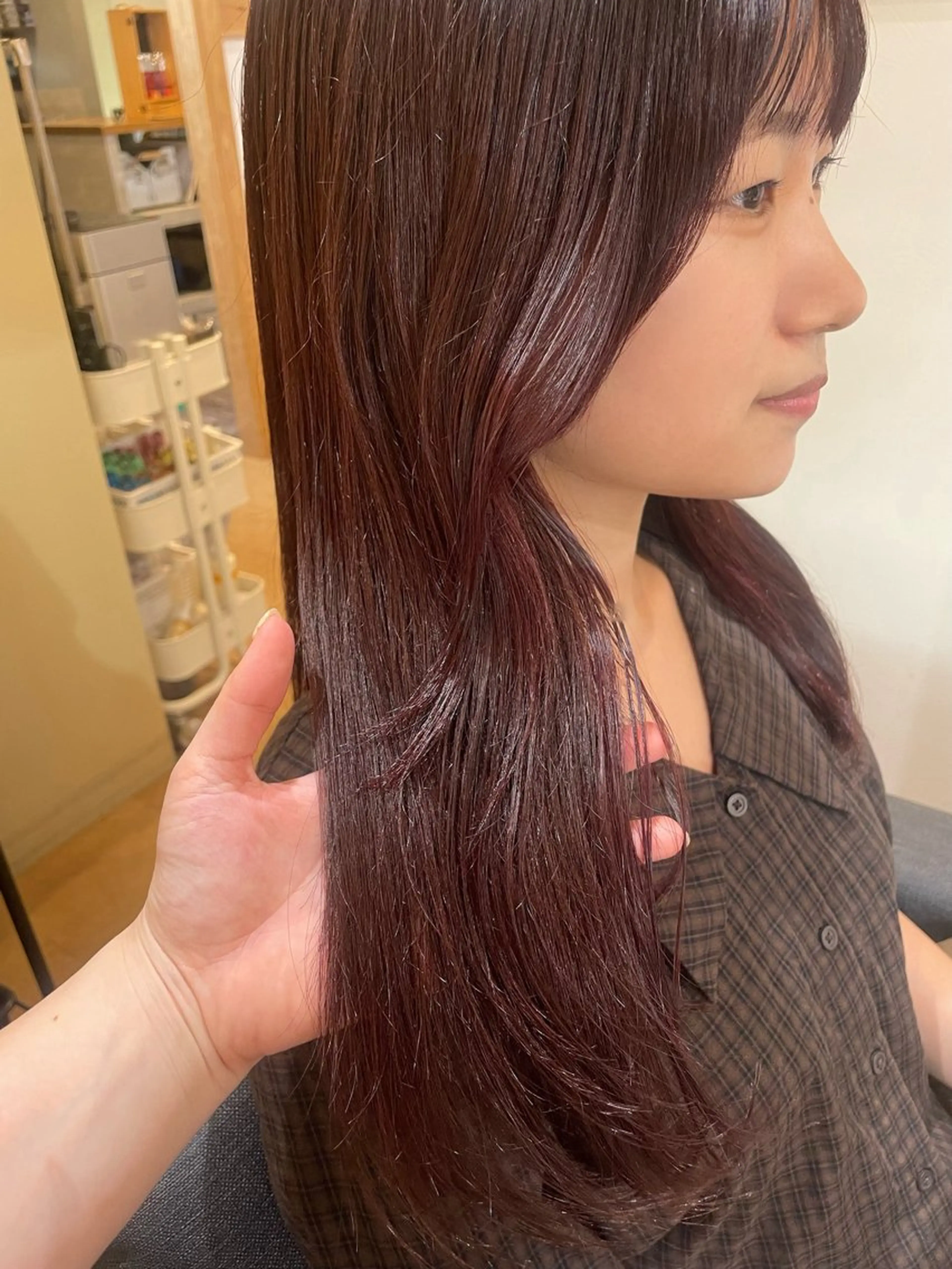 ロング カット ヘアカラー 山口里莉 /パーマモデル募集のヘアスタイル