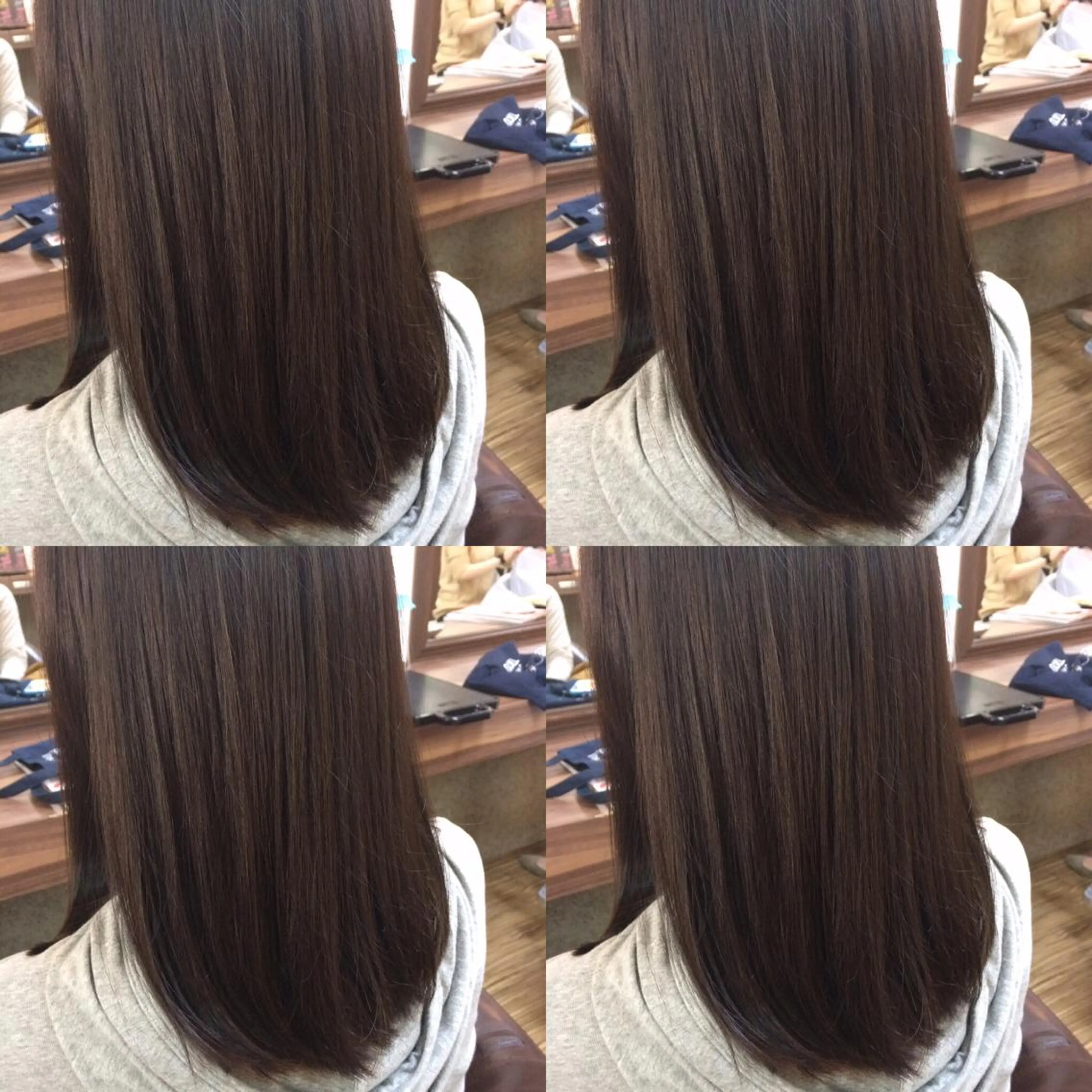 ミディアム セミロング カラー ショコラグレージュ グレージュ トリートメント 🟦髪質改善6年 💊YAMAMOTOのヘアスタイル