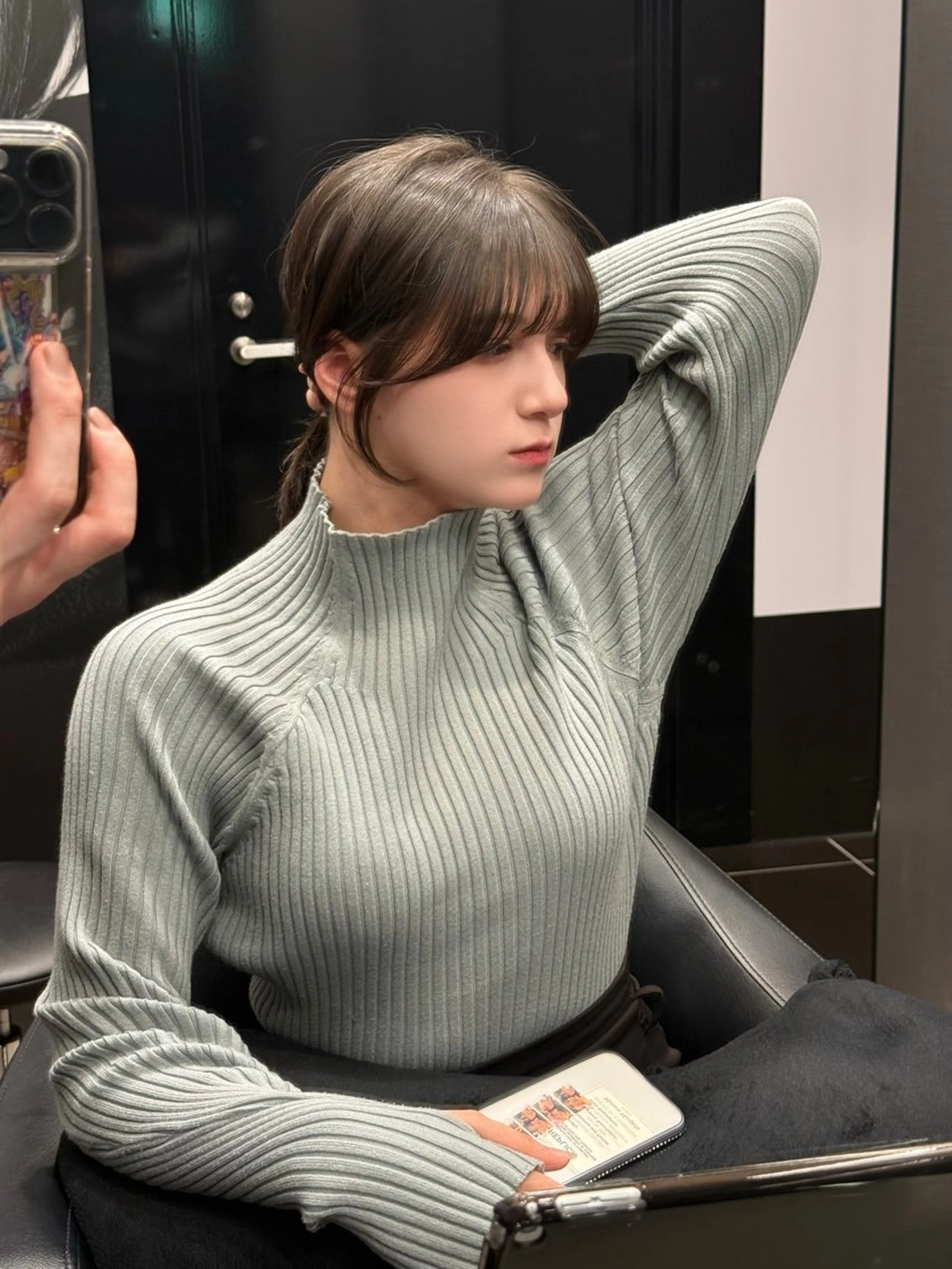 ミディアム 顔周りカット 松尾 祐輝のヘアスタイル