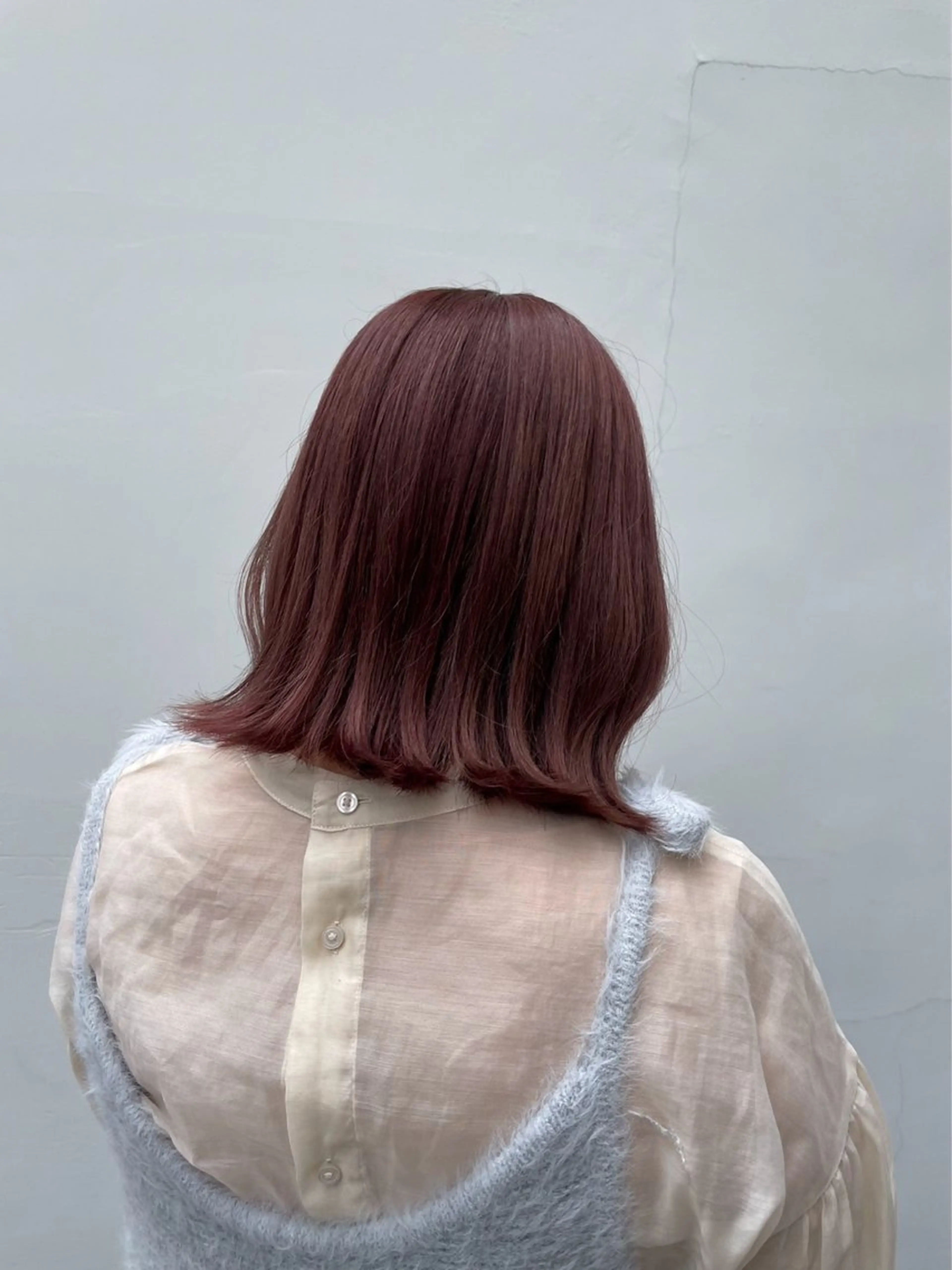 カラー ピンクカラー ヘアカラー Sherry/R 三川町　木村祐里奈のヘアスタイル