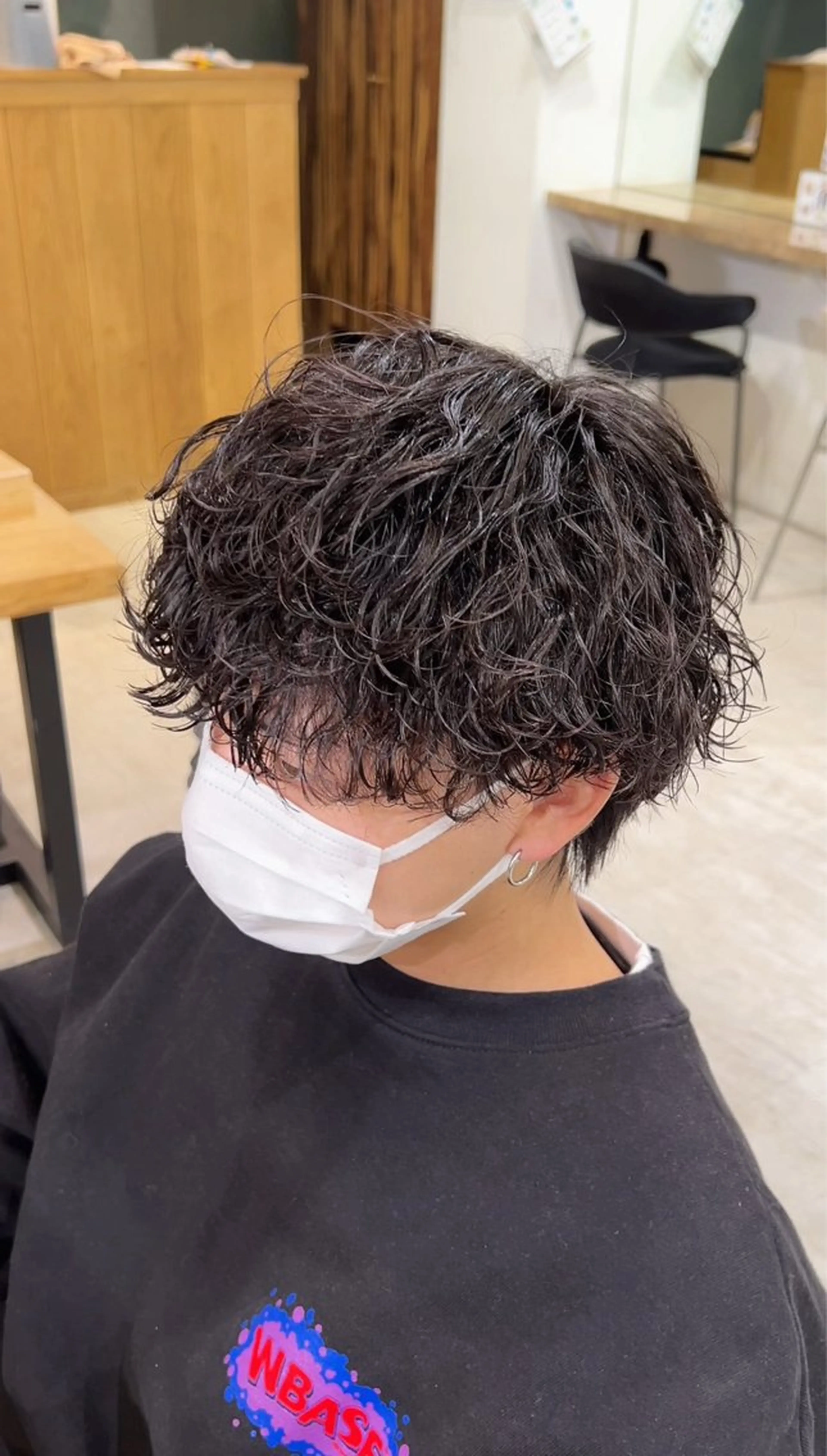パーマ メンズ カット パーマ ⭐️朝楽ボブパーマ ⭐️かえでのヘアスタイル