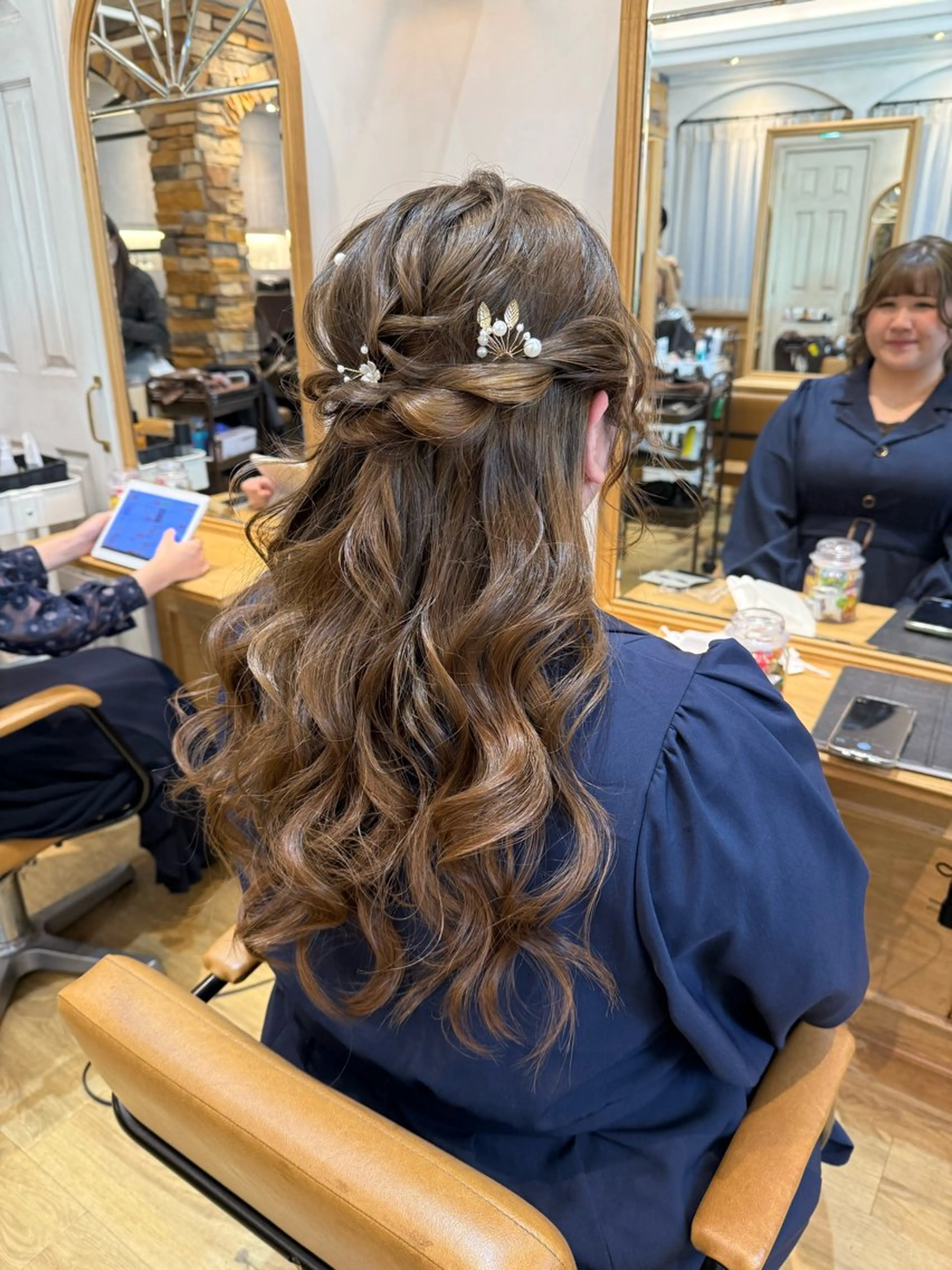 ヘアアレンジ ハーフアップ ヘアセット ヘアメイク美容師 🦋サカモトレナ🦋のヘアスタイル