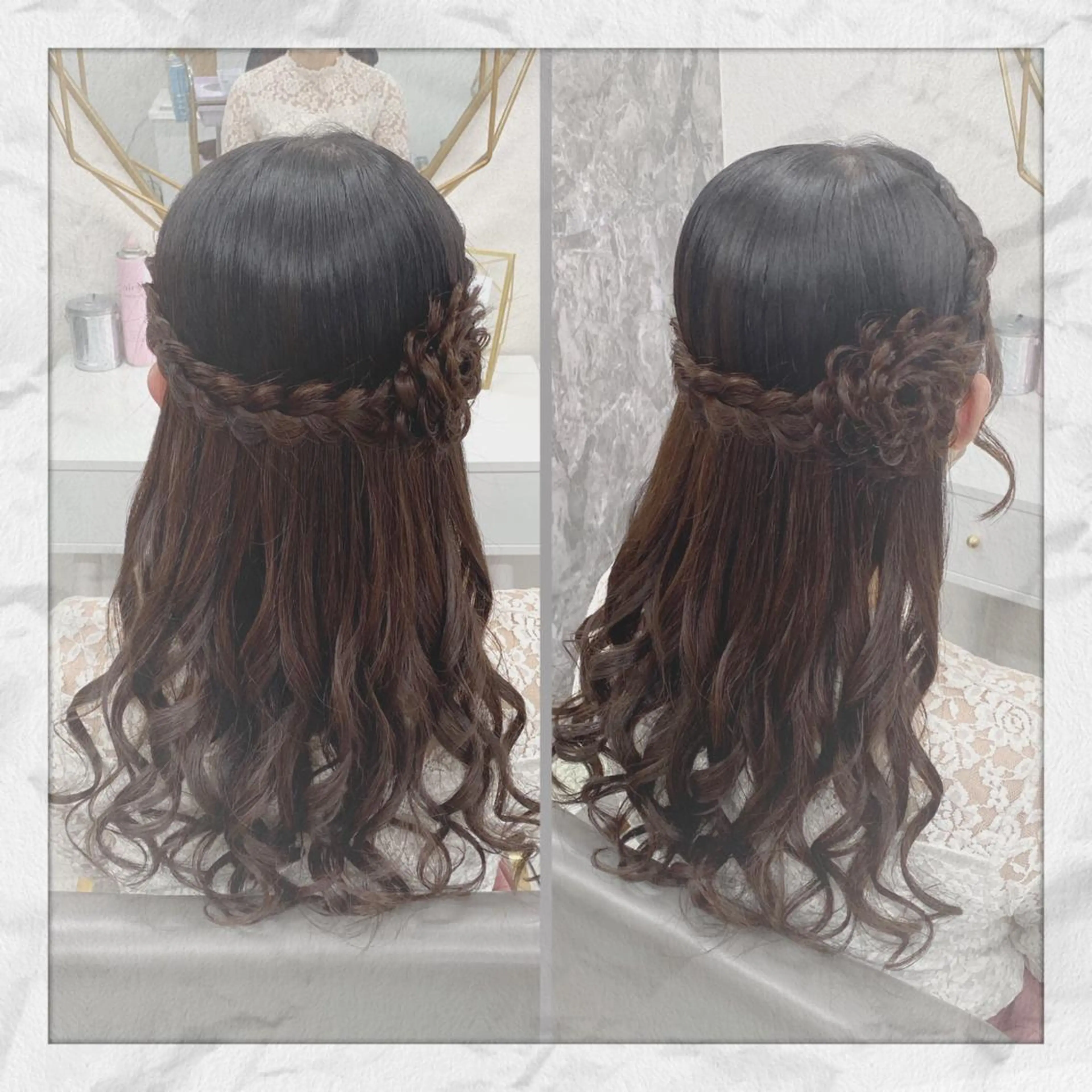 セミロング ヘアアレンジ ヘアセット ヘアセット/着付け 𓇼 松本 夏美𓇼のヘアスタイル