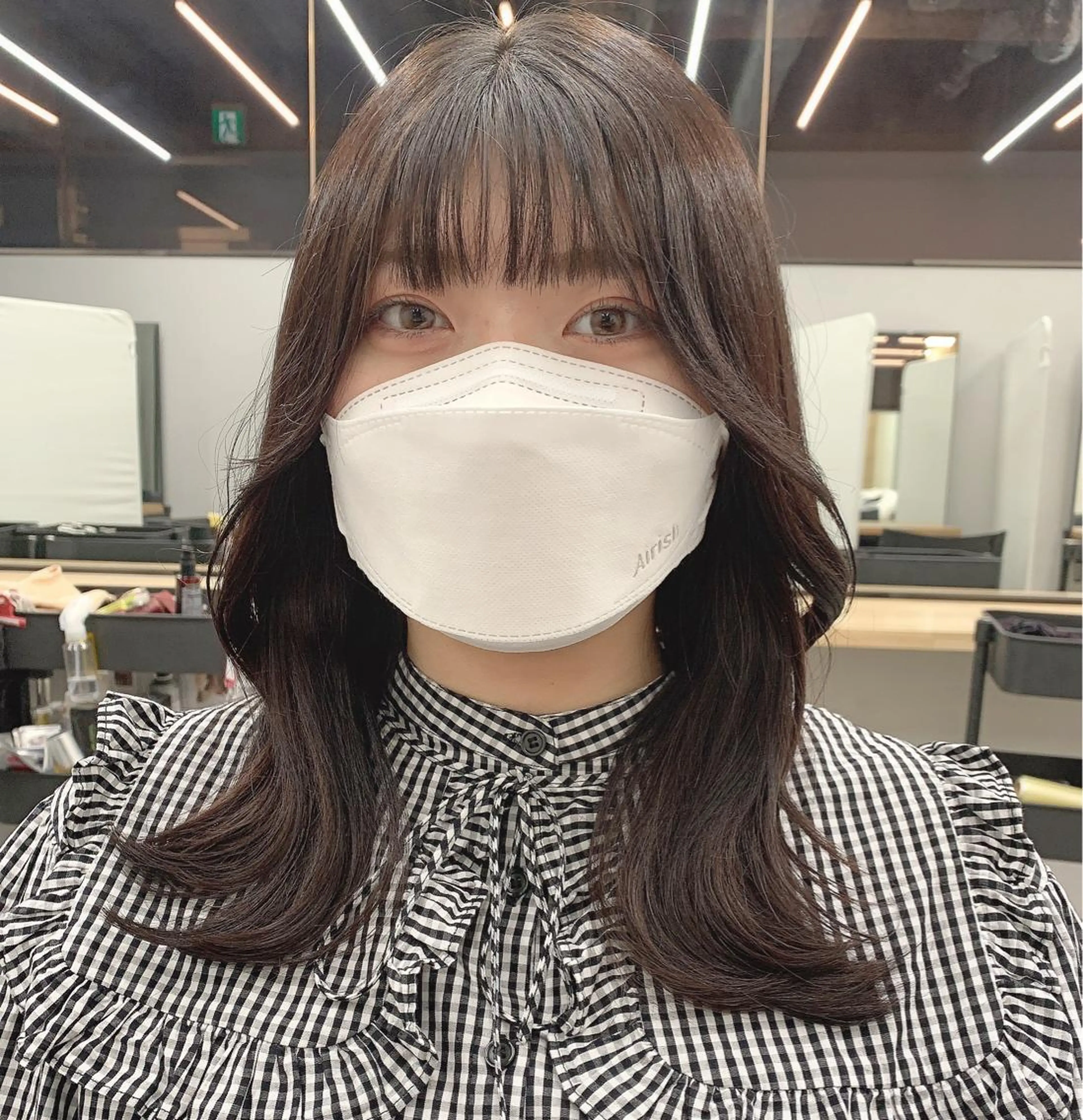 ミディアム カラー カット ヘアカラー トリートメント ヘッドスパ 透明感/オリーブ/ グレージュ/YUKAのヘアスタイル