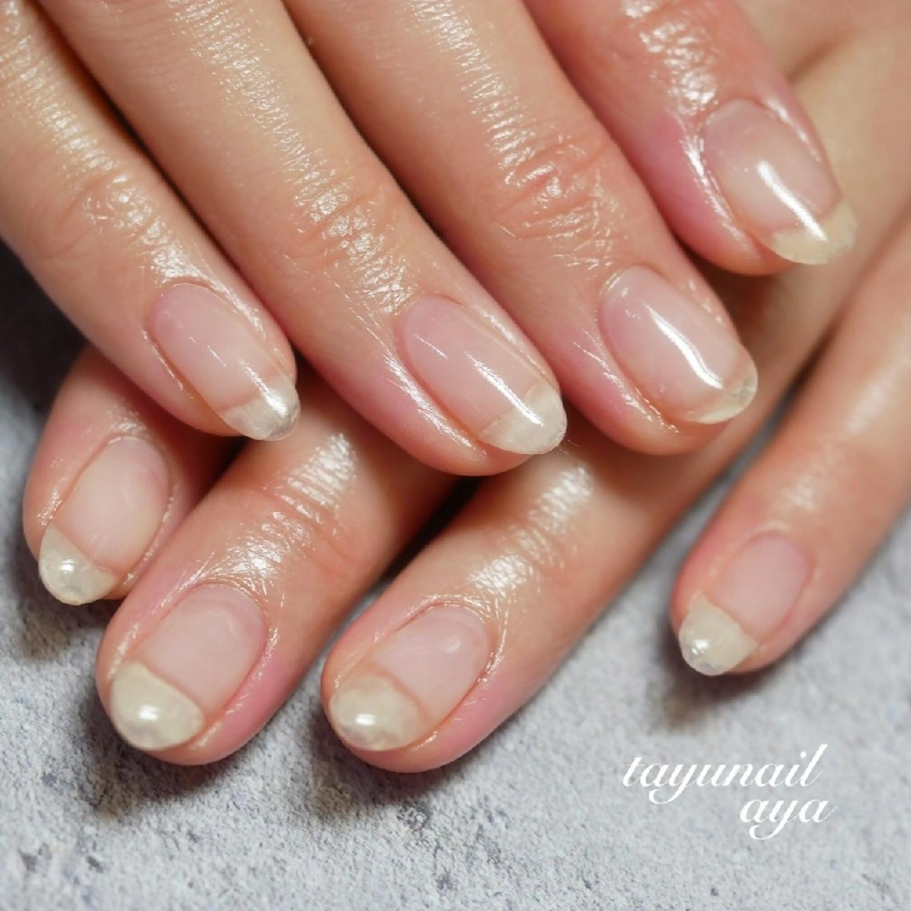 ネイル ブルー クリアネイル ジェルネイル パラジェル 冬ネイル ネイルサロン 【たゆnail】のネイルデザイン
