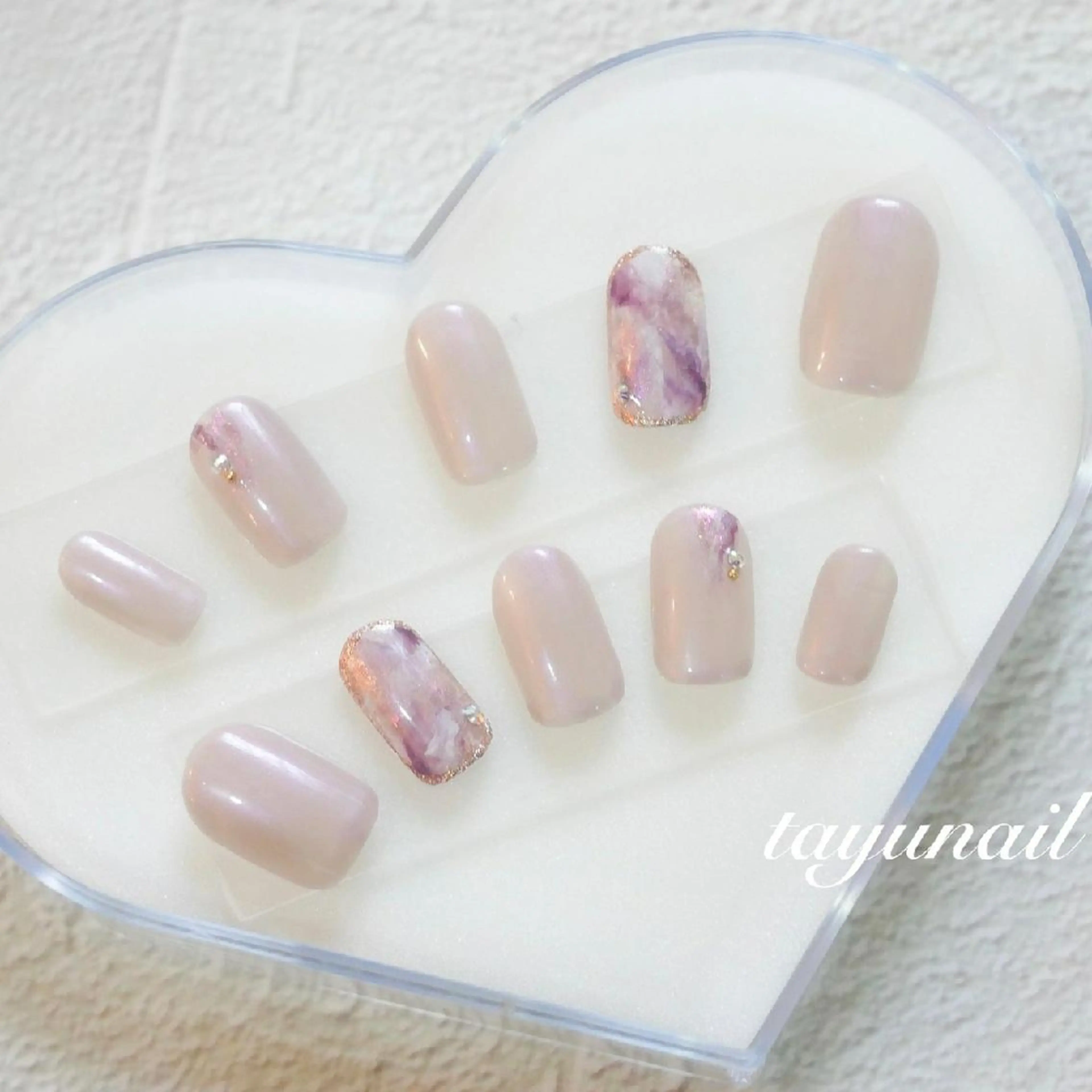 ネイル ブルー ジェルネイル 持ち込み パラジェル ネイルチップ ネイルサロン 【たゆnail】のネイルデザイン