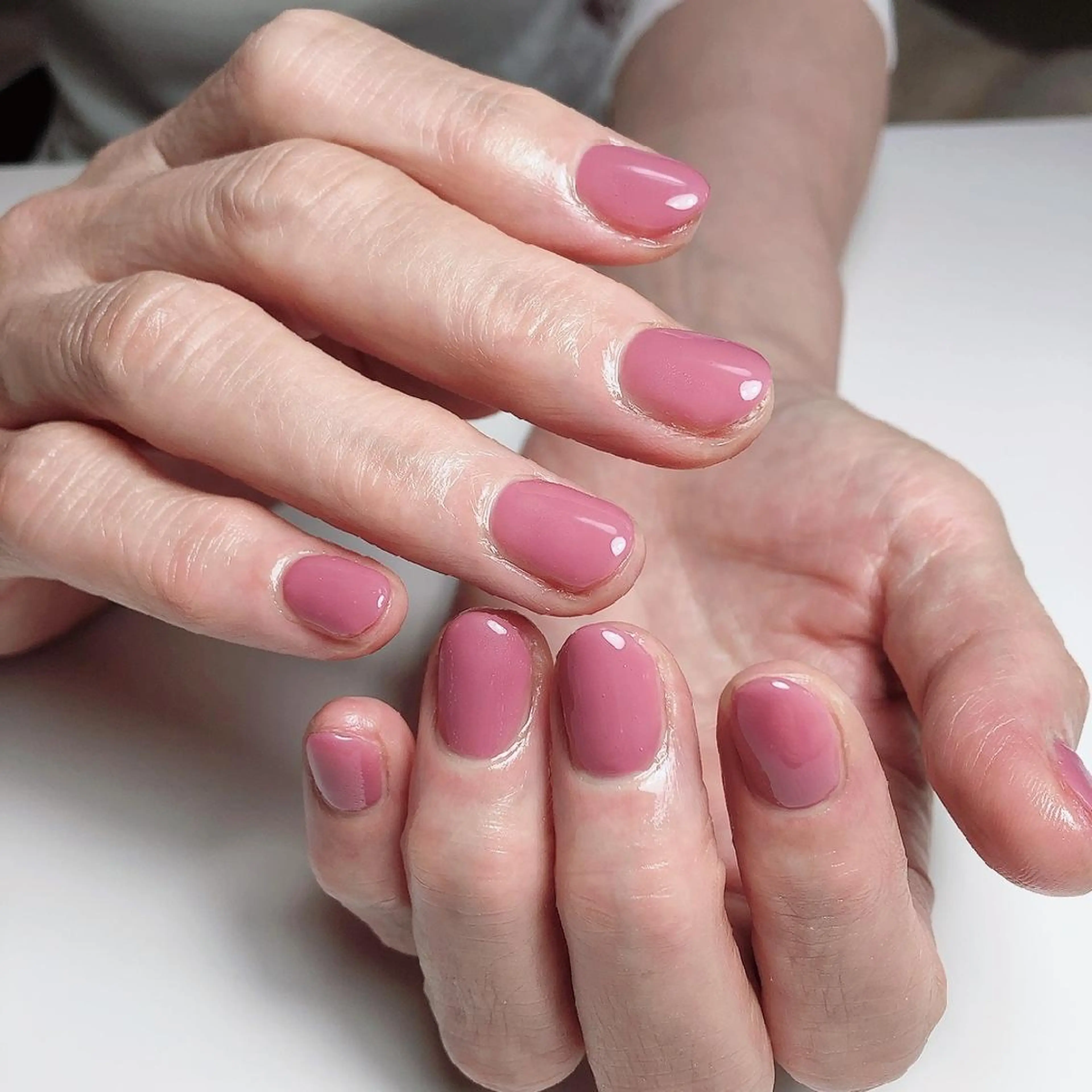 ネイル ショート ワンカラーネイル ☺︎山部 志麻☺︎のネイルデザイン