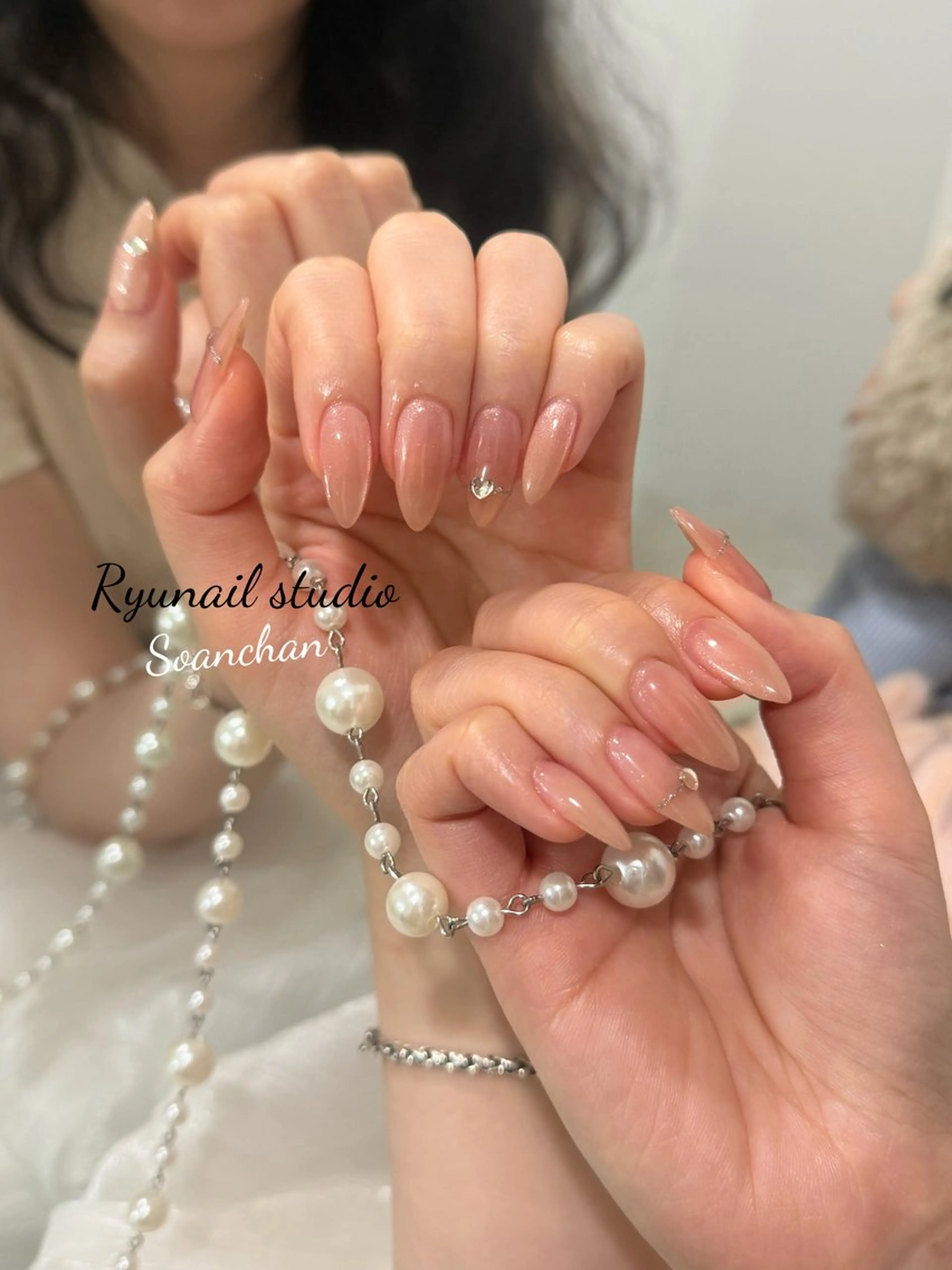ネイル アートネイル ジェルネイル マグネットネイル ニュアンスネイル シンプルネイル ハンドネイル Ryu Nail NekoChanのネイルデザイン
