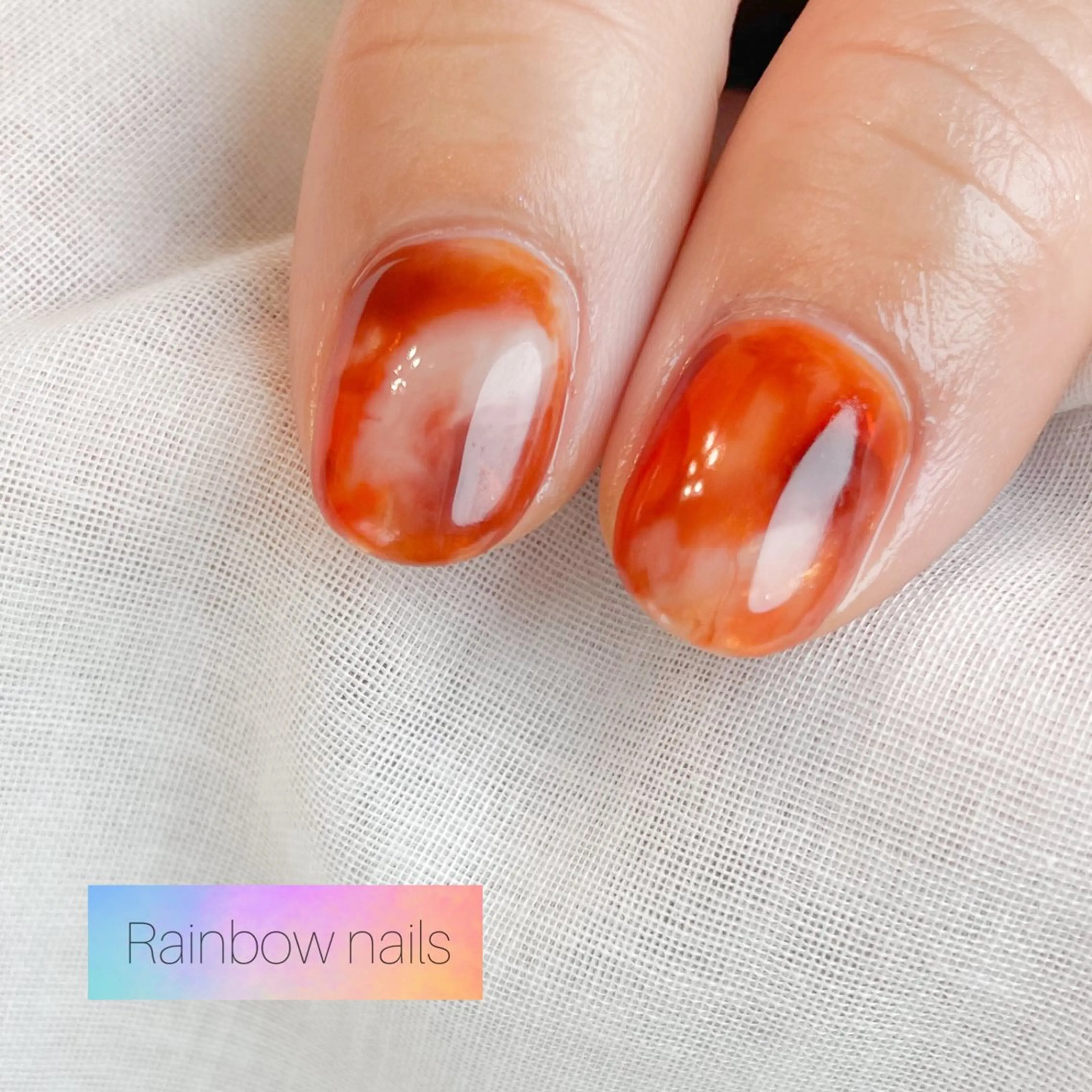 ネイル Rainbow nailsくろちゃんのネイルデザイン