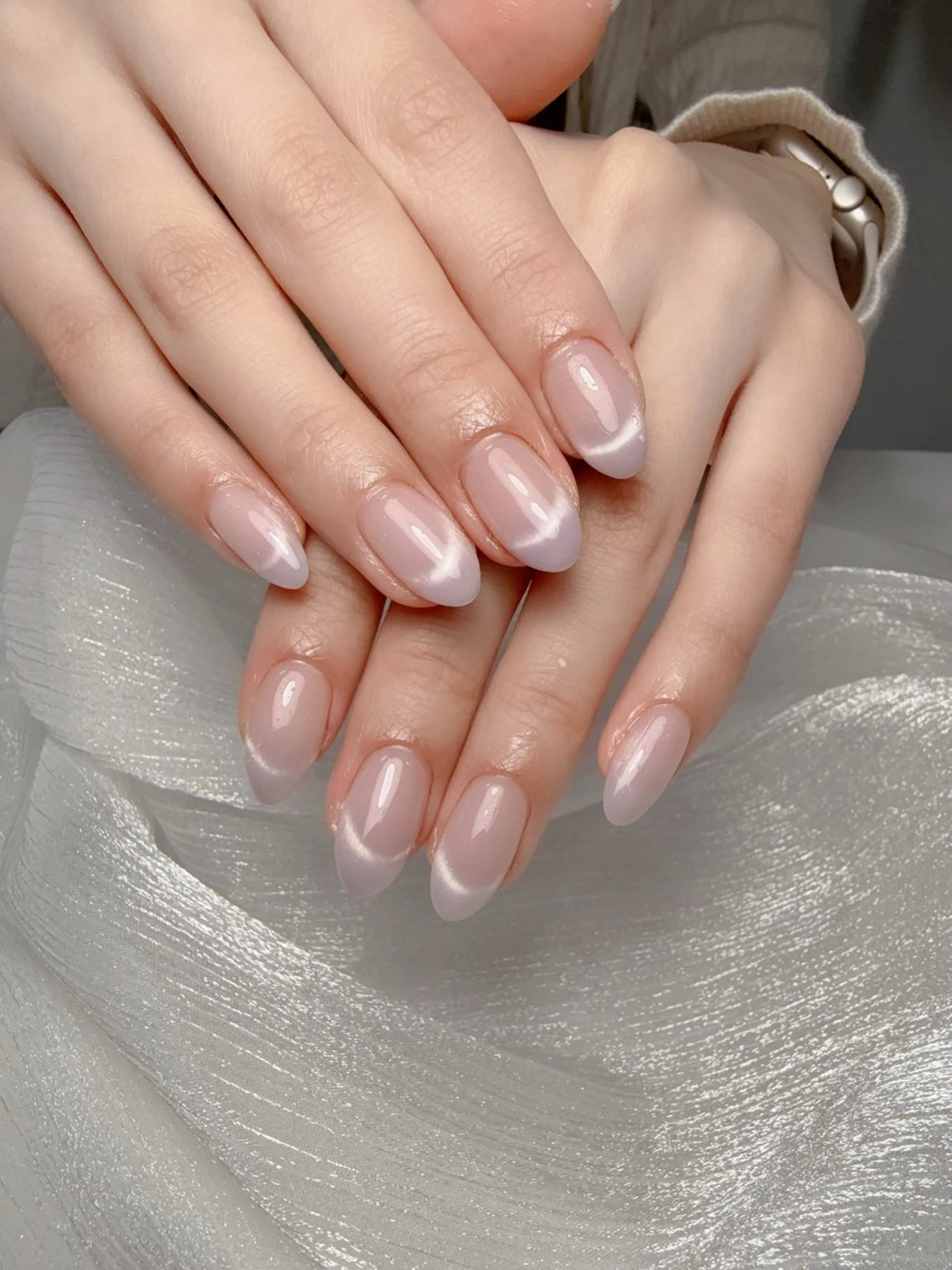 ネイル 長さ出し フレンチネイル 韓国ネイル レース マグネットネイル ハンドネイル yuna ユナのネイルデザイン