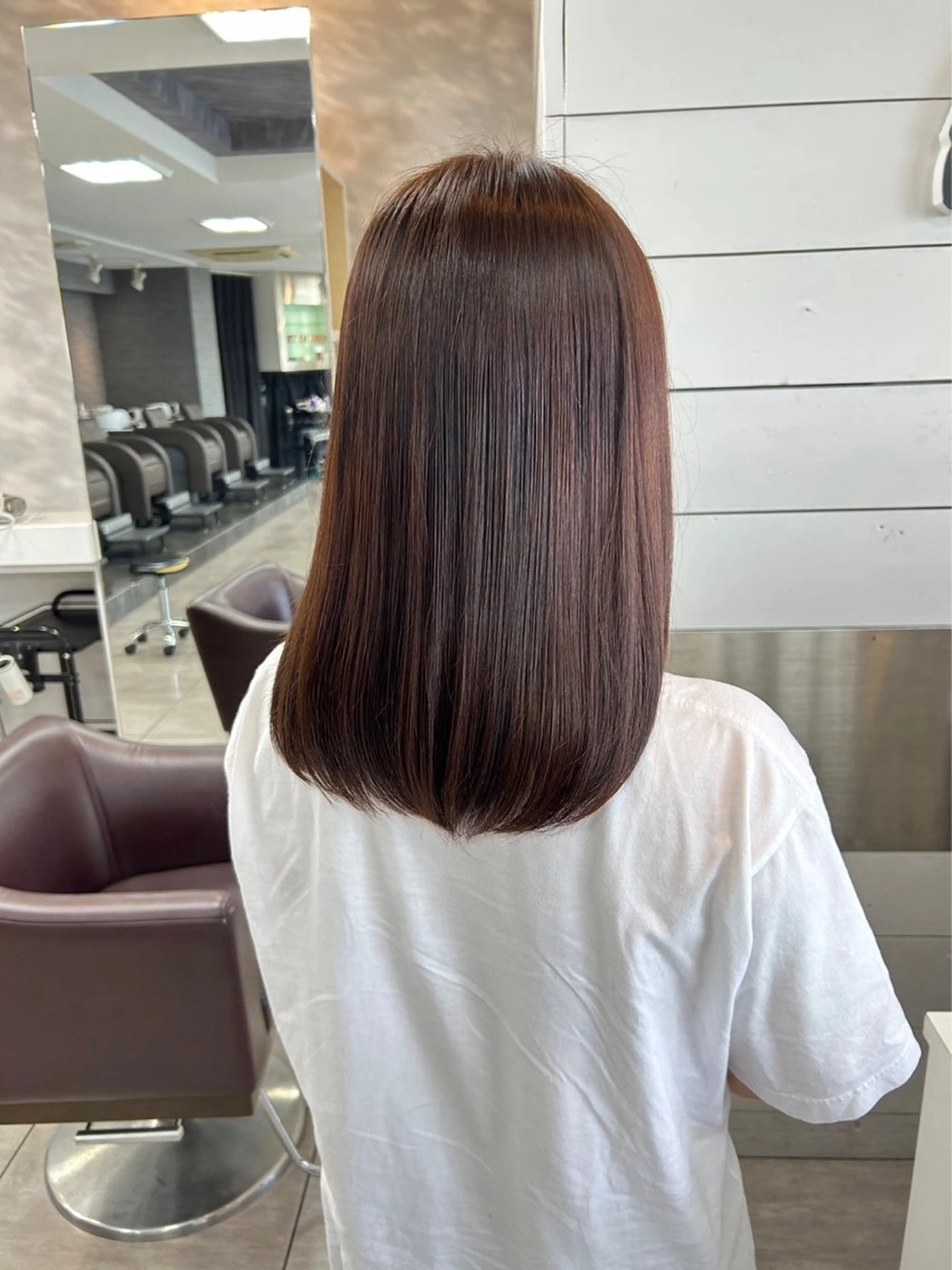 ミディアム 縮毛矯正✖髪質改善 仁木伸明のヘアスタイル