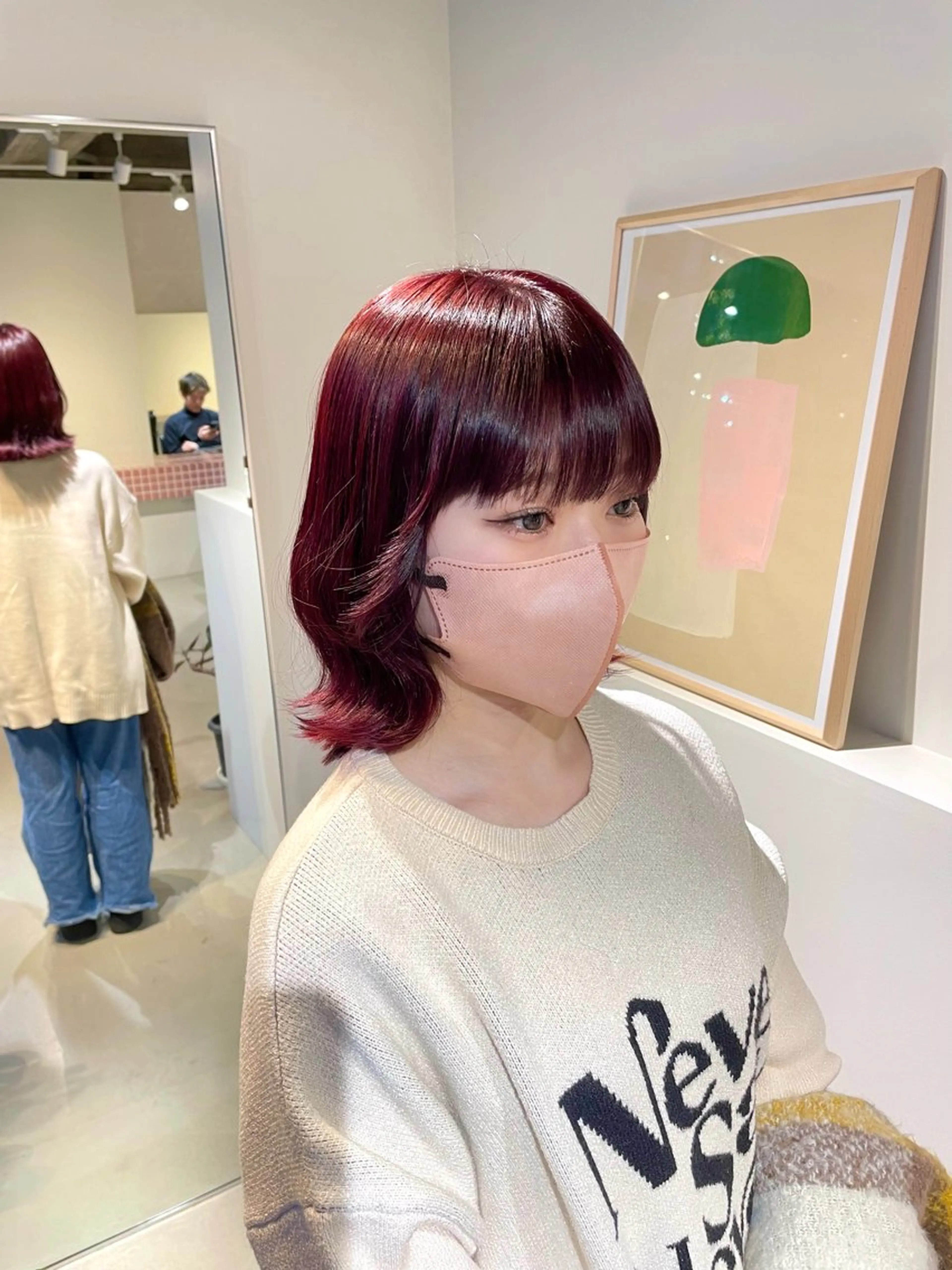 ショート カラー 前下がりボブ アディクシーカラー アッシュ ベージュカラー グレージュ 髪質改善マスター 長尾勇弥/梅田中津のヘアスタイル