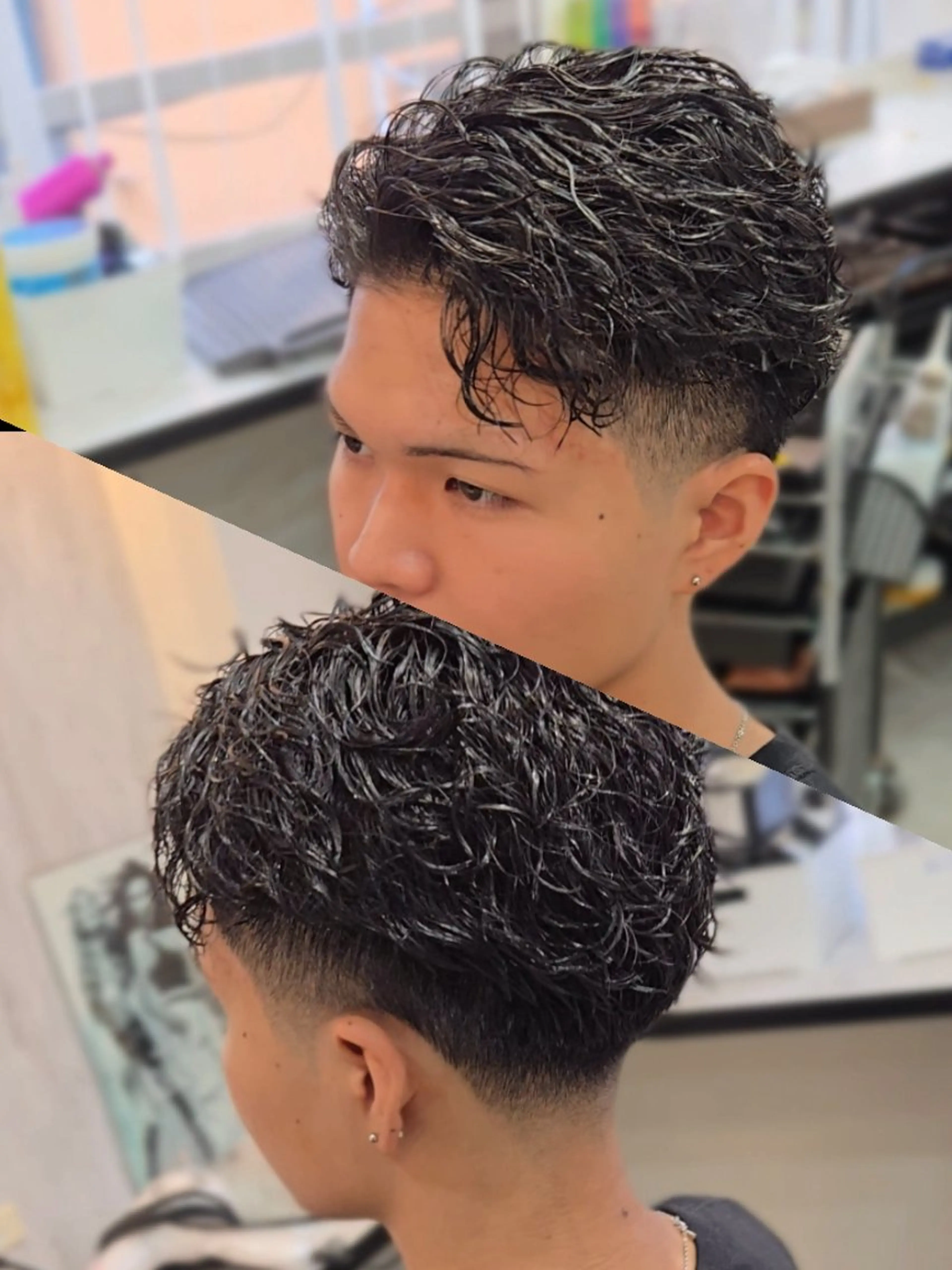 メンズ ショート パーマ メンズパーマ 刈り上げ カット パーマ ヘアセット LEN名古屋/パーマ 海外ヘア/メンズ特化のヘアスタイル