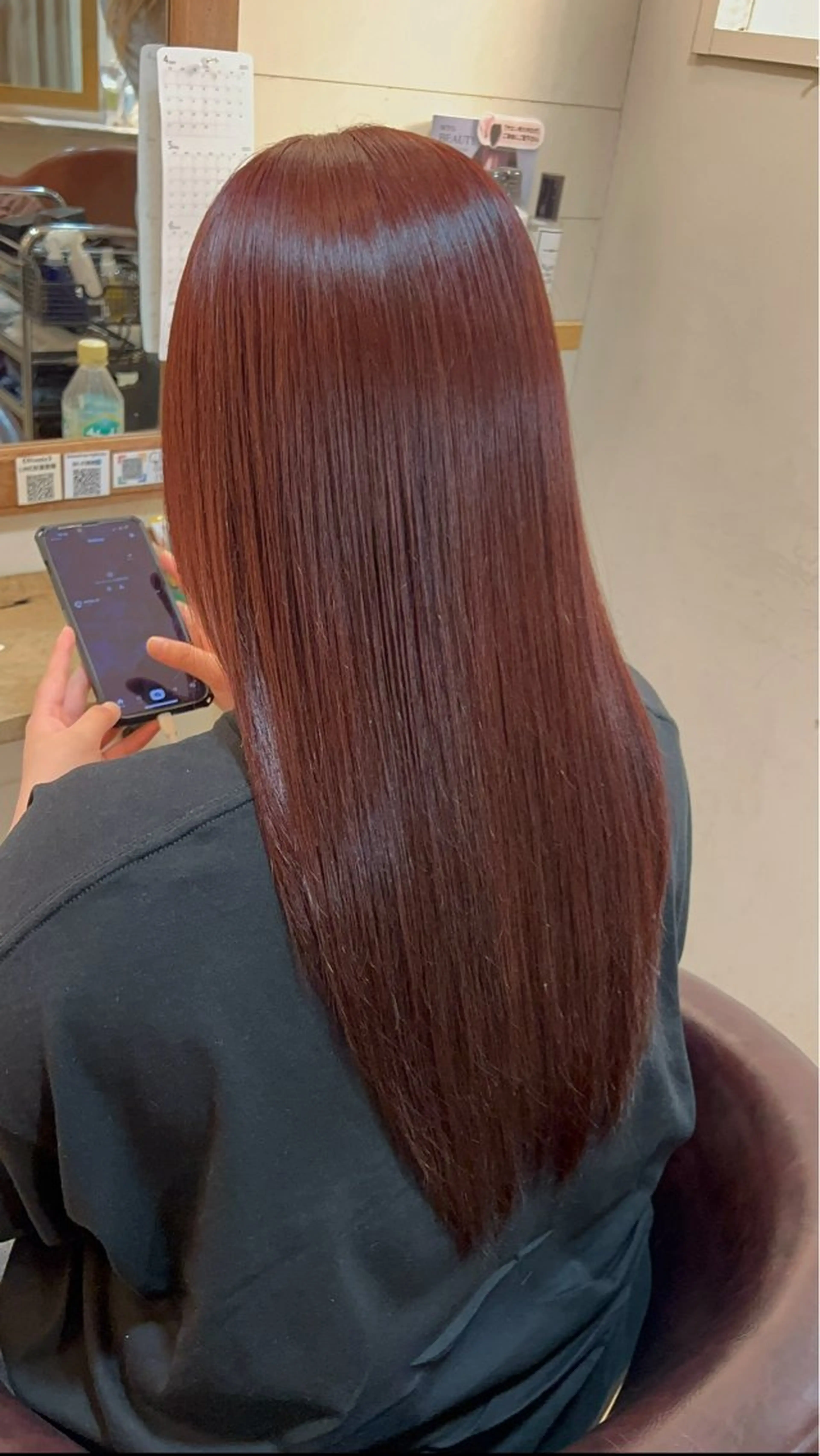 ロング ヘアカラー トリートメント suzu☺︎ 髪質改善/ストレートのヘアスタイル