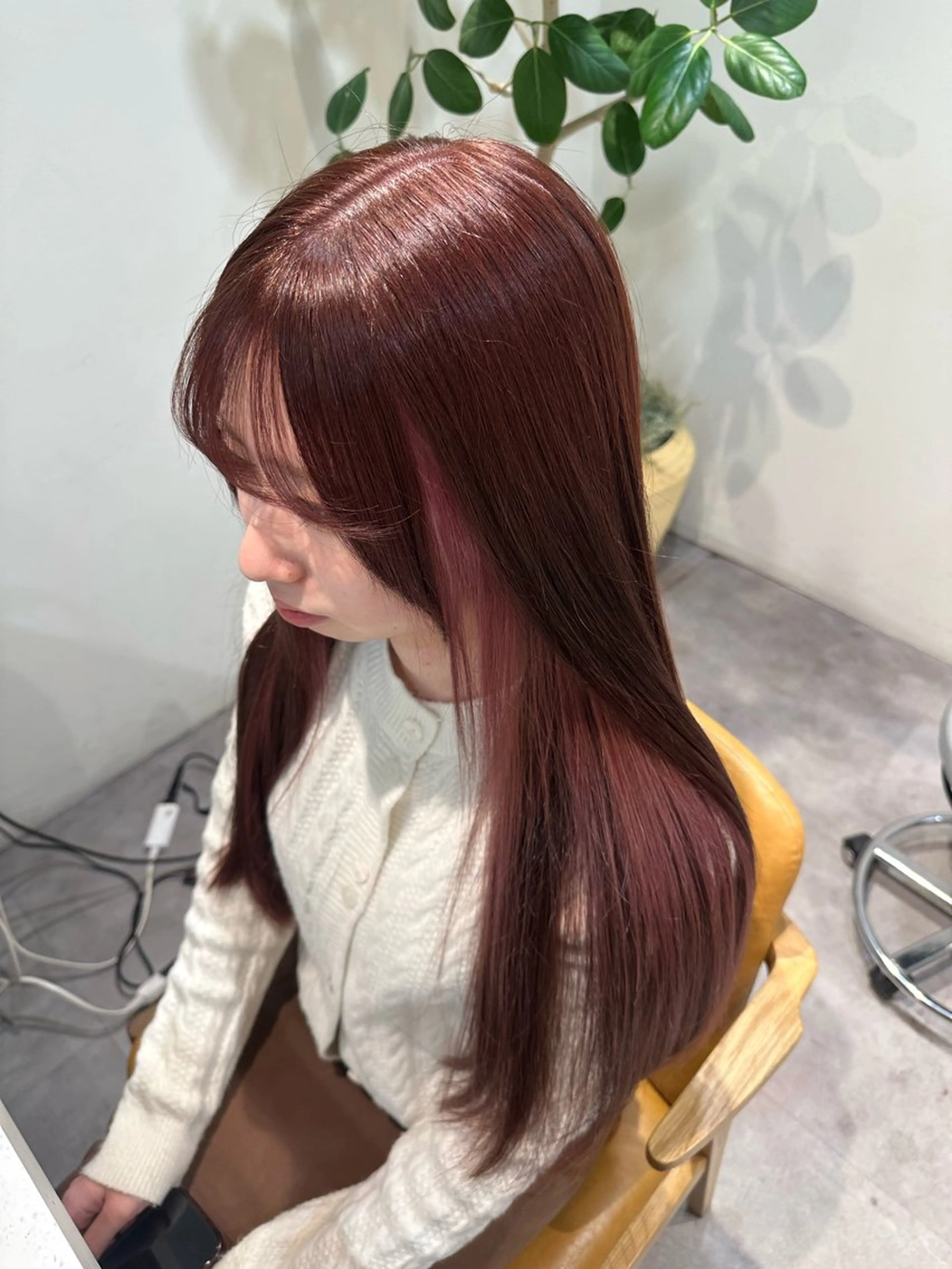 ロング カラー ヘアカラー HANAME 原宿美容室のヘアスタイル