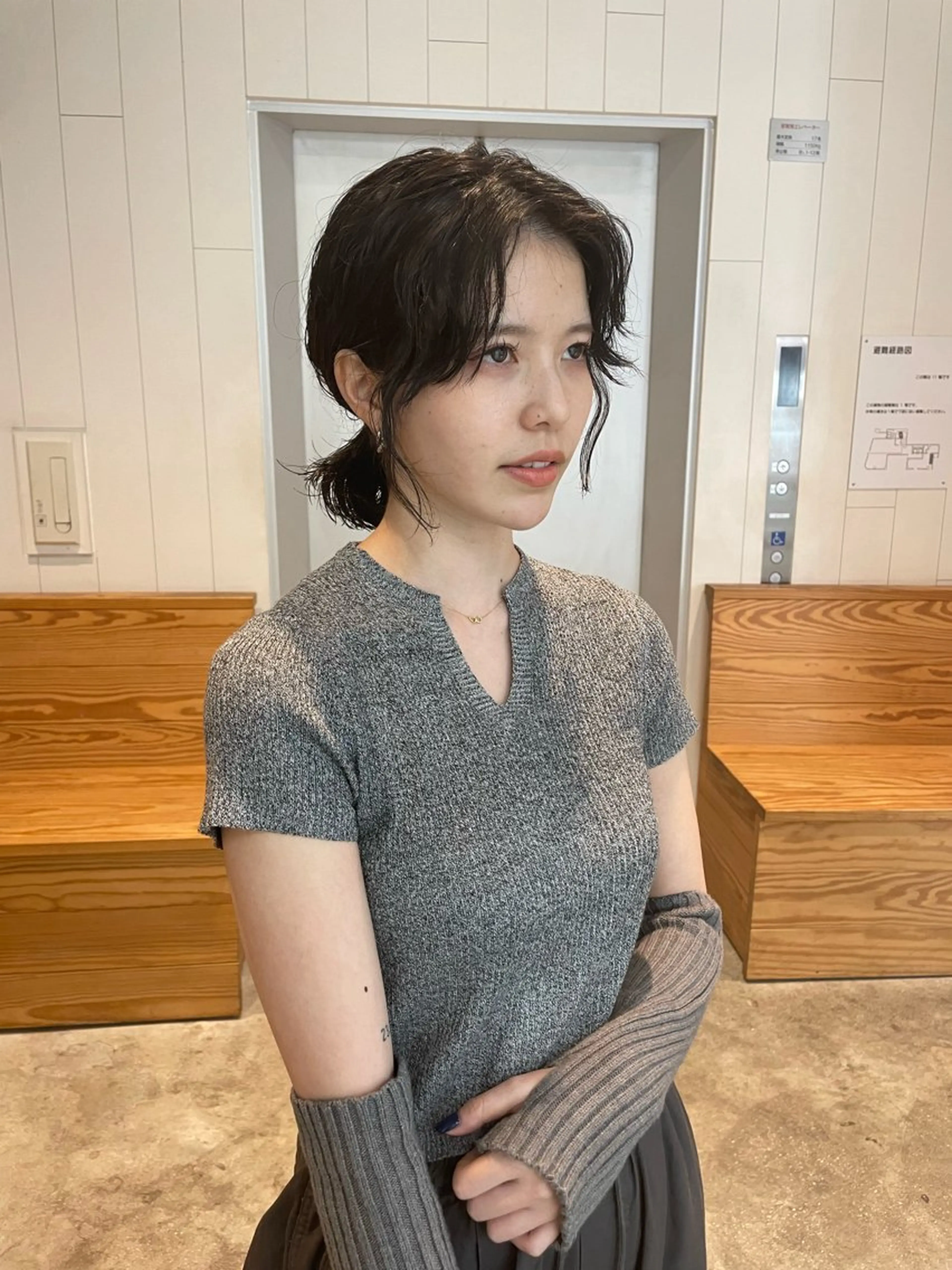 ショート カラー ボブレイヤー ボブ レイヤーカット パーマ/パーマ落とし 【Kouta】のヘアスタイル