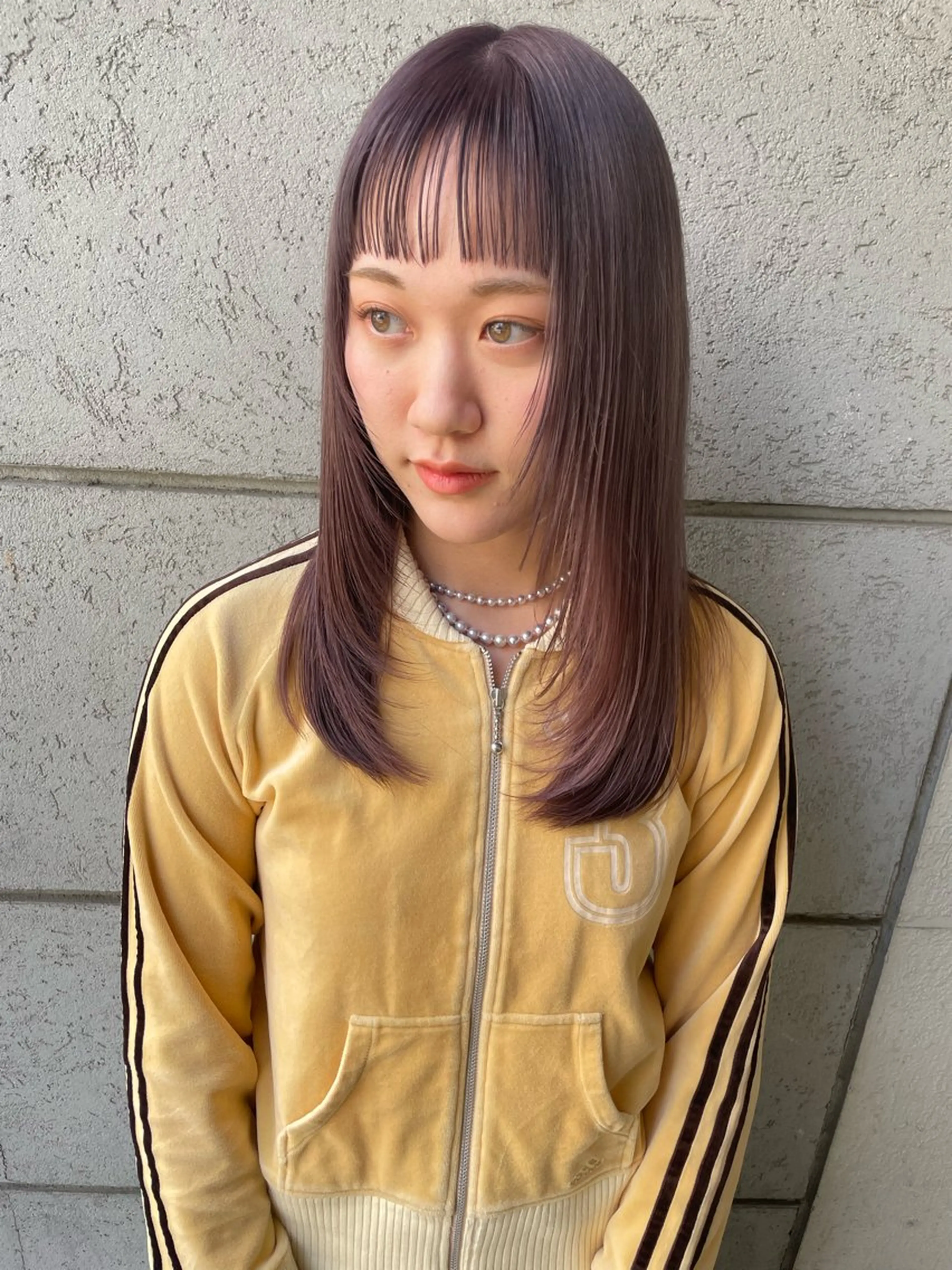 セミロング カラー ブリーチ 透明感カラー ピンクカラー レイヤーカット ヘアカラー トリートメント 羽田翔大/ブリーチ/ ボブカット/店長のヘアスタイル