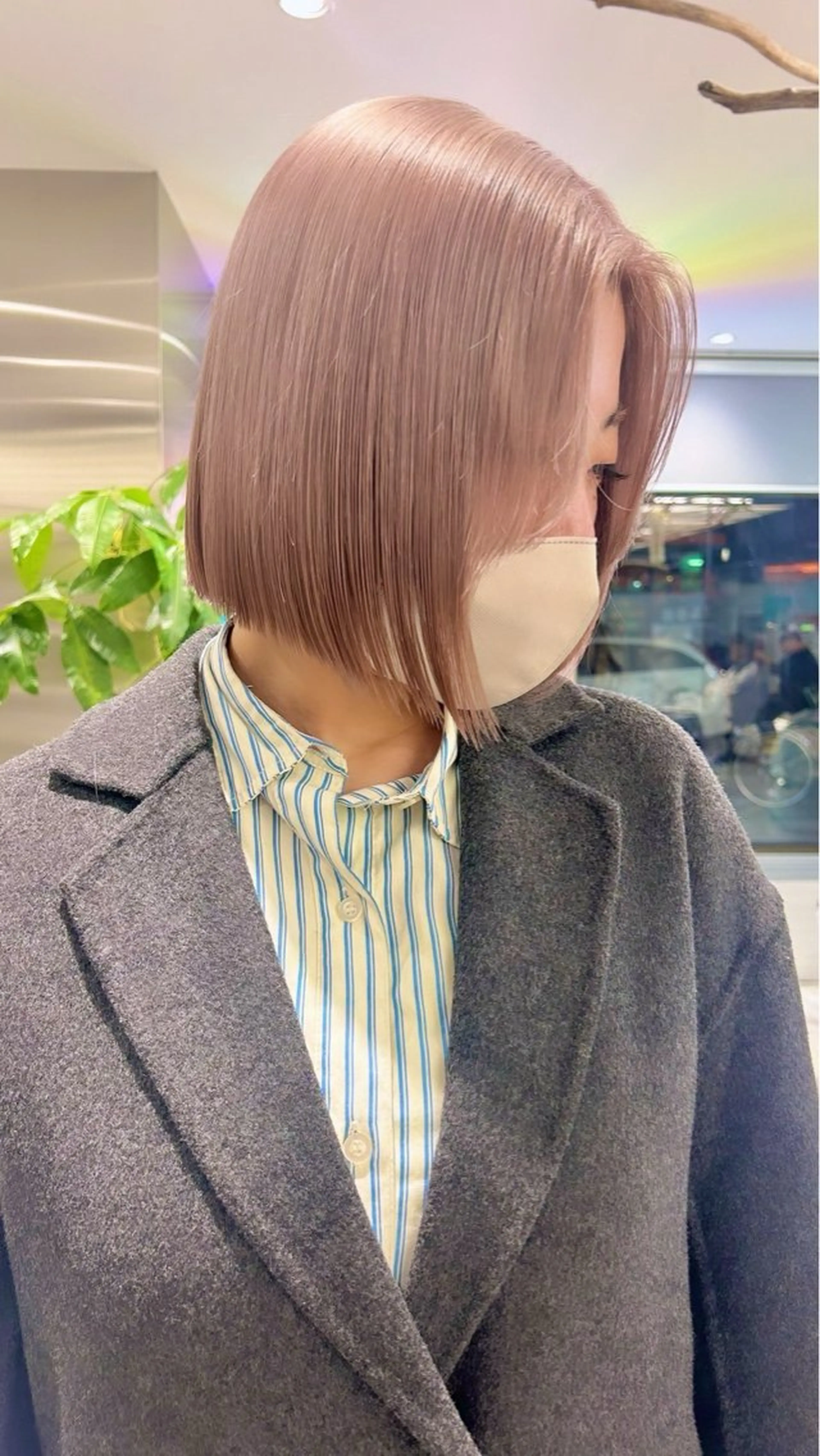 ミディアム カラー ブリーチ ケアブリーチ デザインカラー ダブルカラー イヤリングカラー 酸性ストレート /ハイトーン/つばさのヘアスタイル