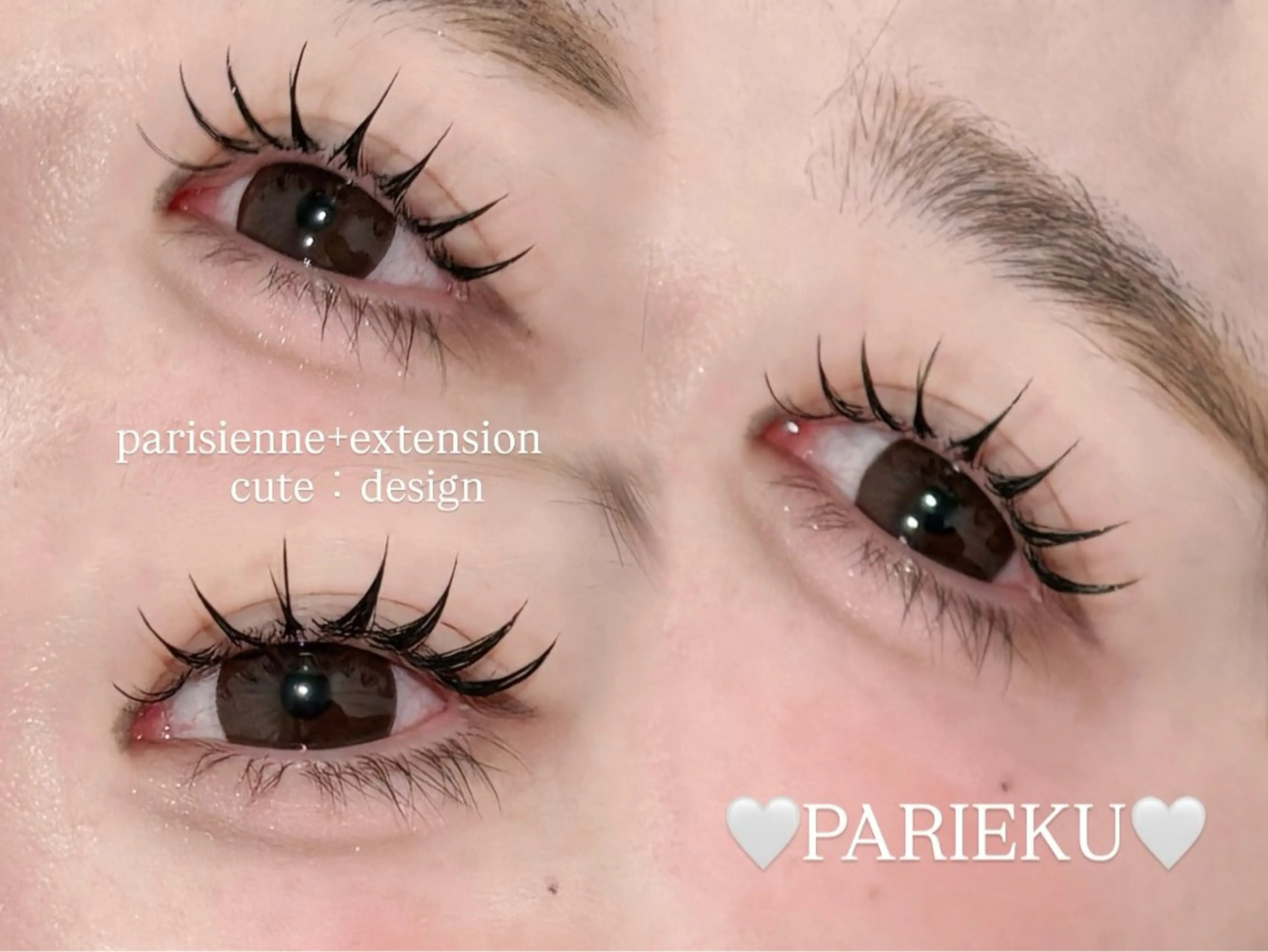 【✨SNSで話題✨】🉐15%offパリエク🎀パリジェンヌ×エクステ120本まで🎀➕コーティングお仕上げ♡の写真