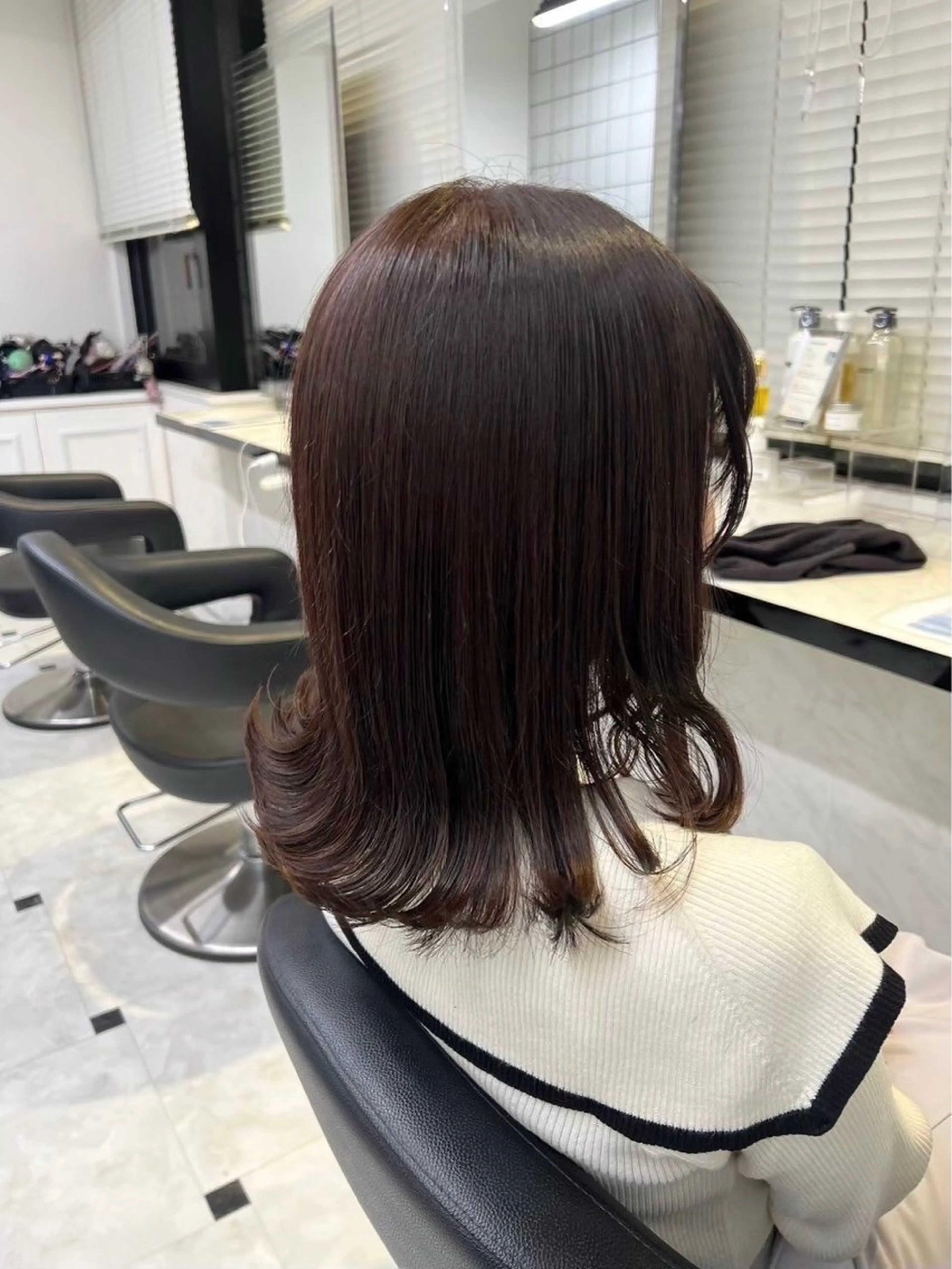 セミロング カラー ヘアカラー トリートメント kaho透明感/ 艶カラー💜🫧のヘアスタイル