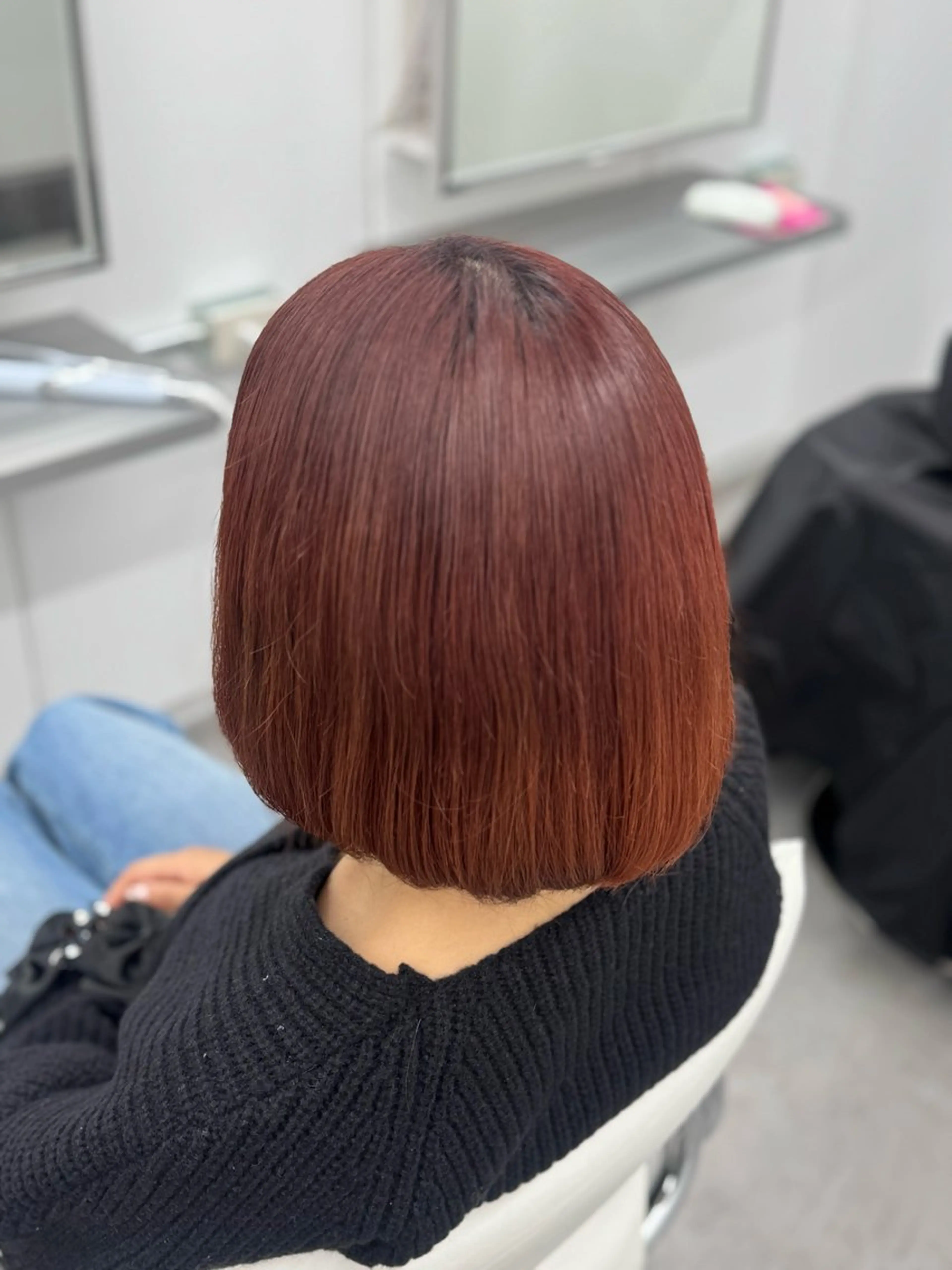 ミディアム カラー ブリーチ ブラウンカラー カット ヘアカラー 🕯コバ/レイヤー/ 美髪縮毛🕯のヘアスタイル