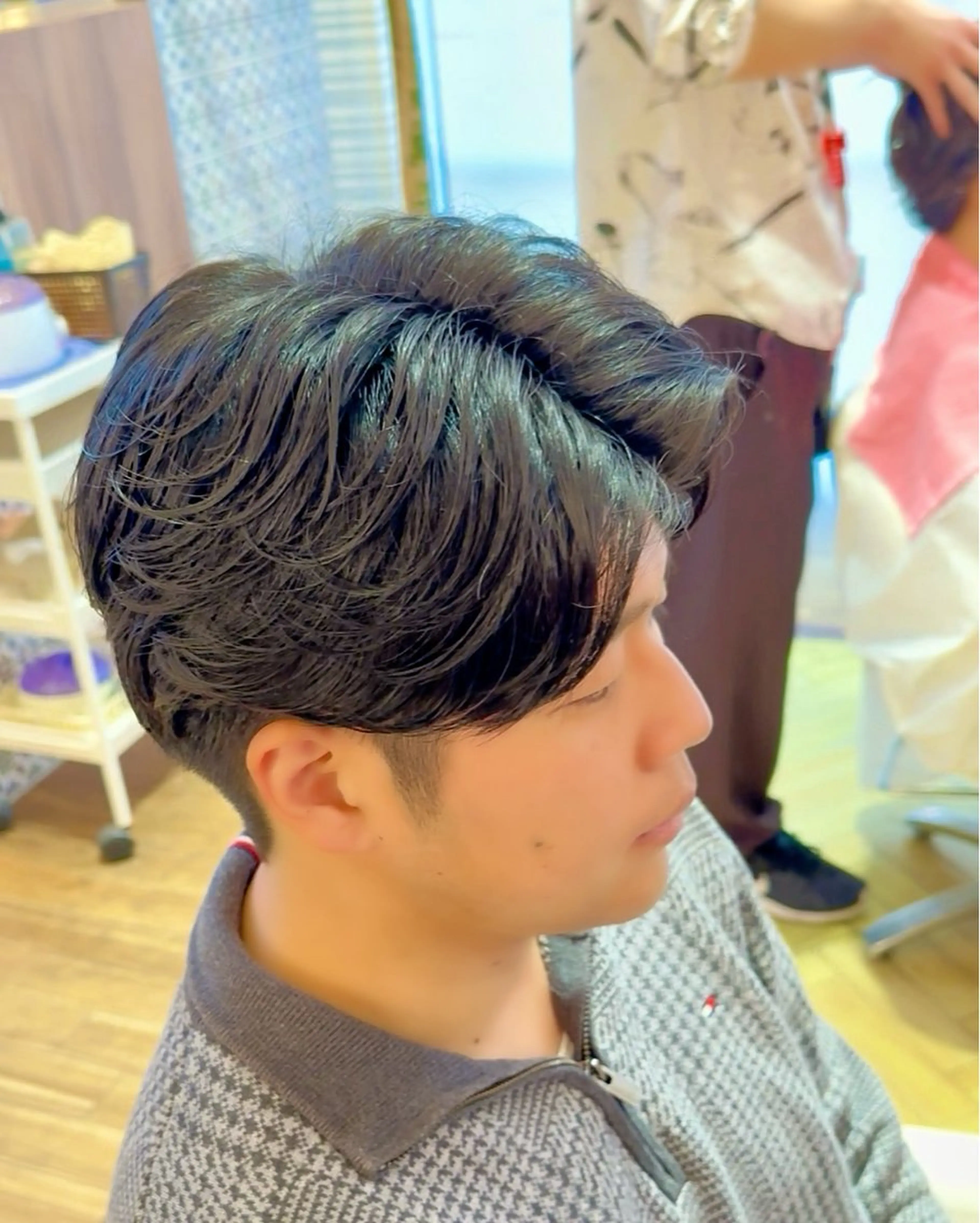 メンズ似合わせカット+ポイントニュアンスパーマの写真