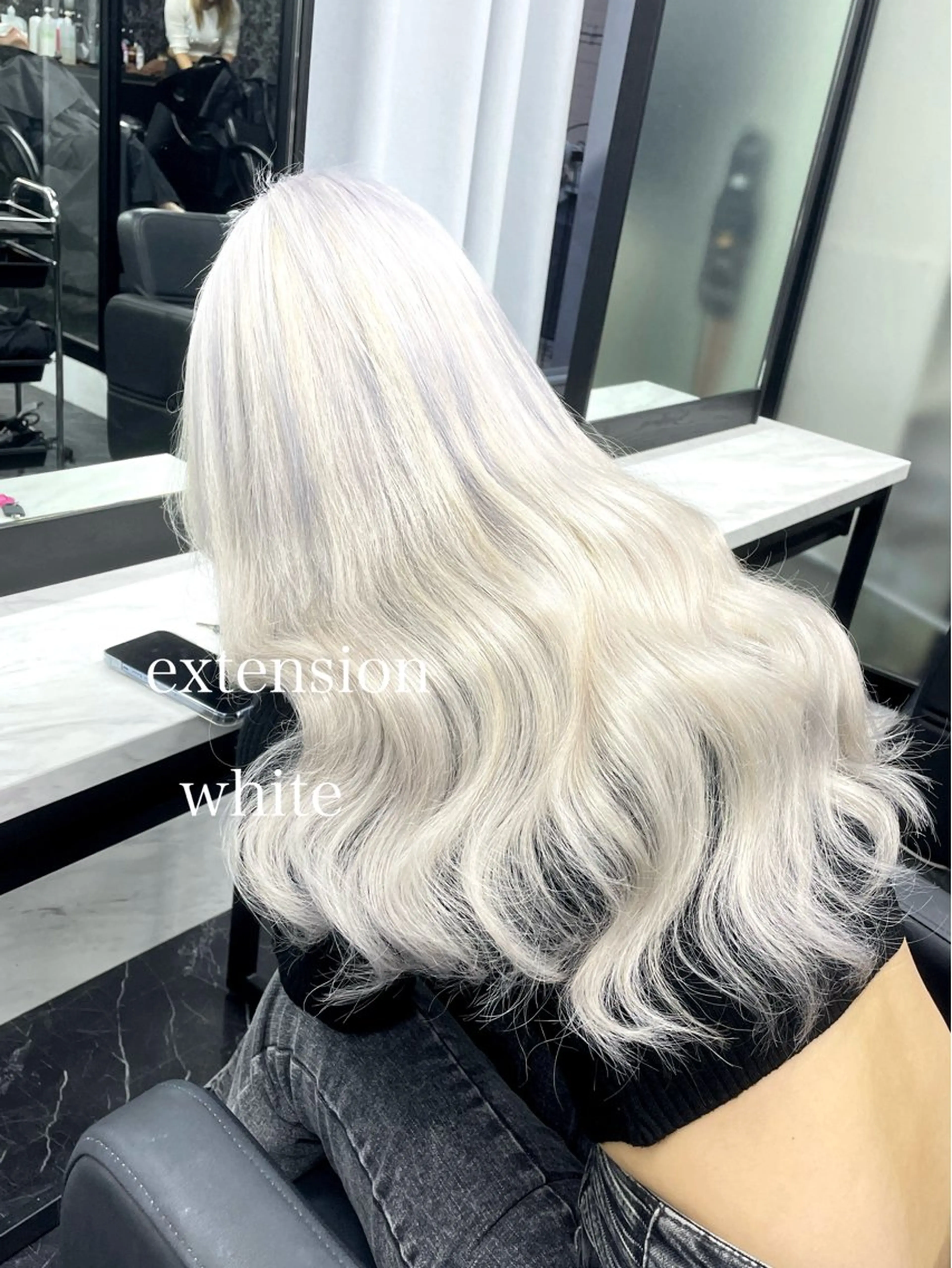 ロング カラー ブリーチ ケアブリーチ ヘアカラー エクステ エクステ🩵ブリーチ 韓国ヘア🩵KAEのヘアスタイル