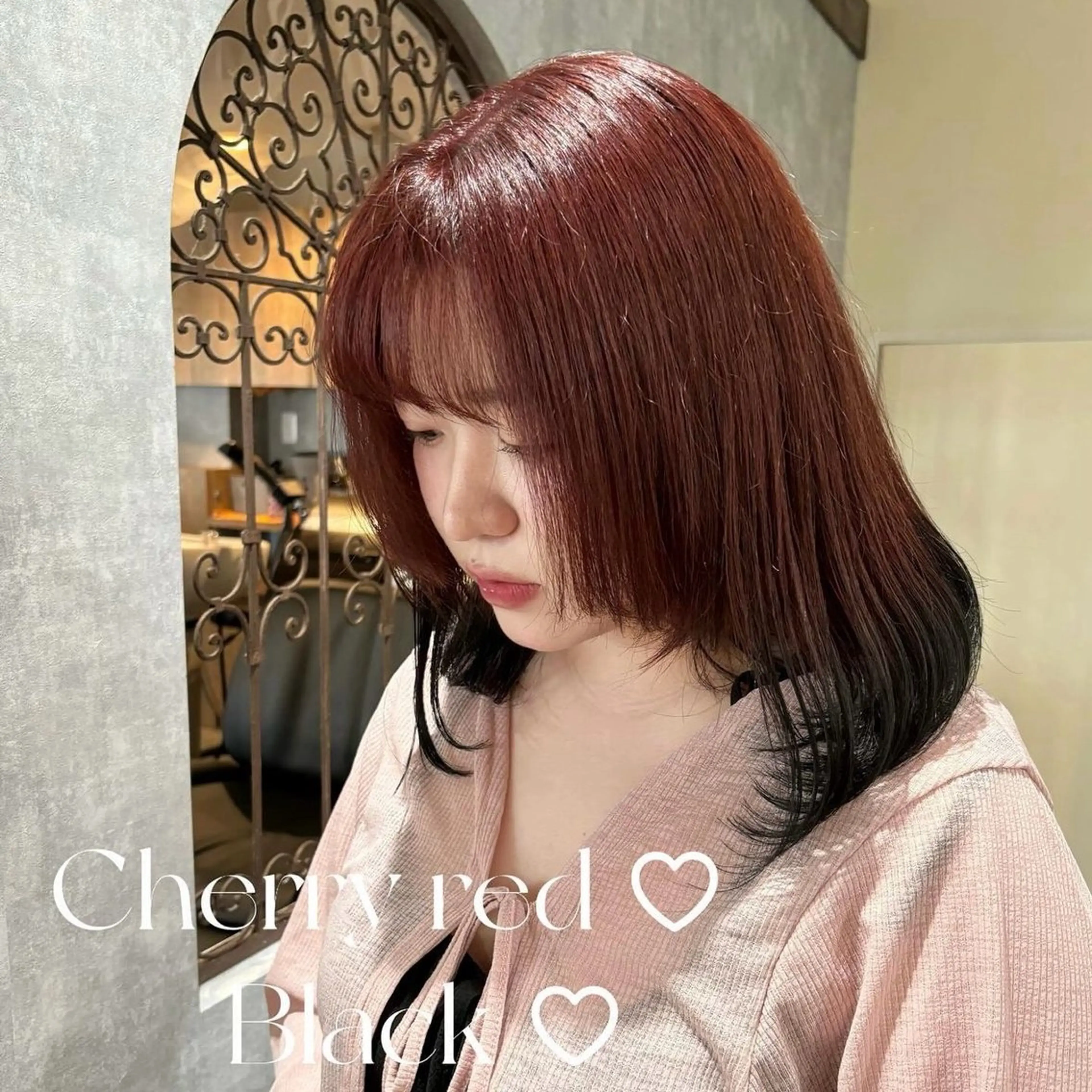 ミディアム カラー ヘアカラー トリートメント ヘッドスパ Aoi 🎀 Ly hairのヘアスタイル